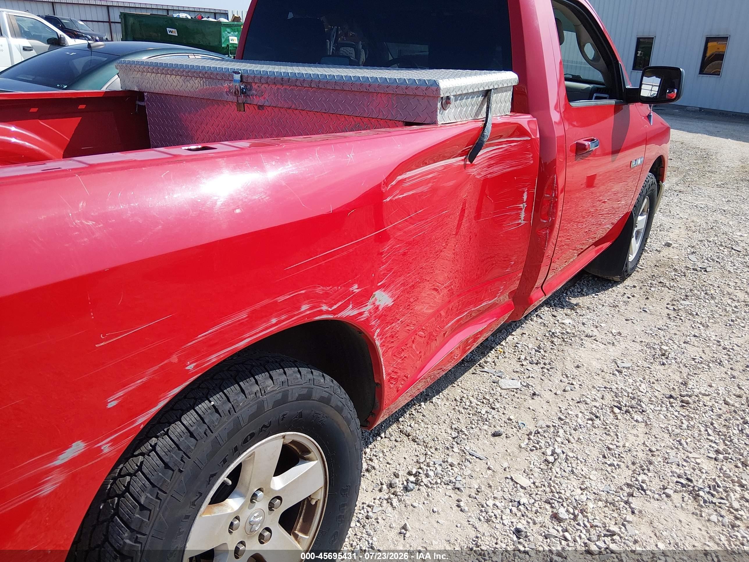 2009 Dodge Ram 1500 Slt/trx Red vin: 1D3HB16P89J523059