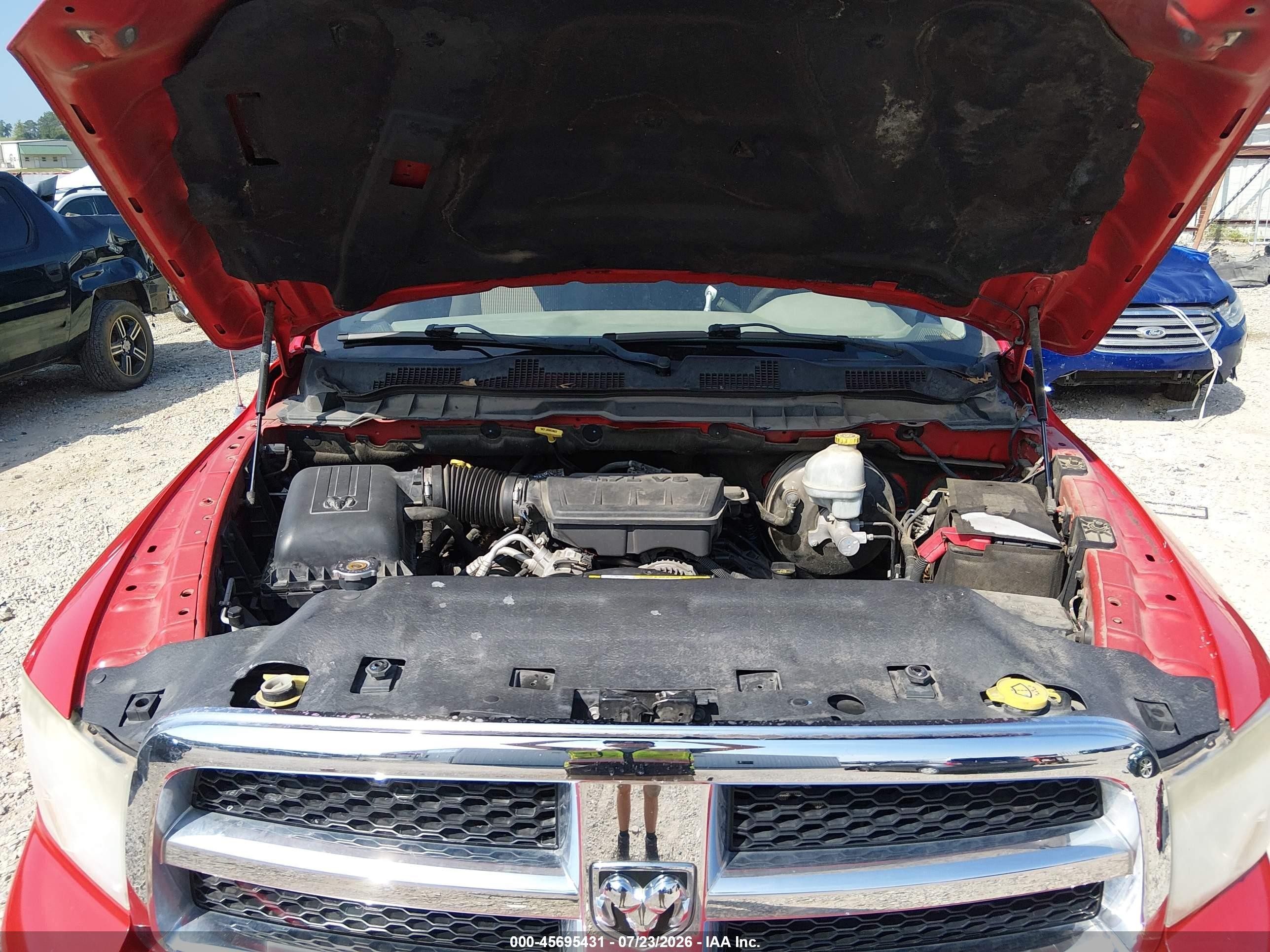 2009 Dodge Ram 1500 Slt/trx Red vin: 1D3HB16P89J523059