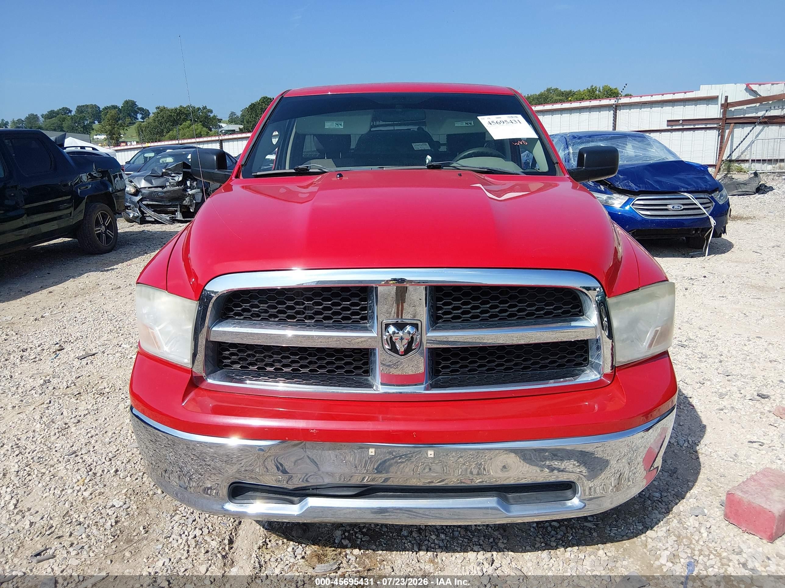 2009 Dodge Ram 1500 Slt/trx Red vin: 1D3HB16P89J523059