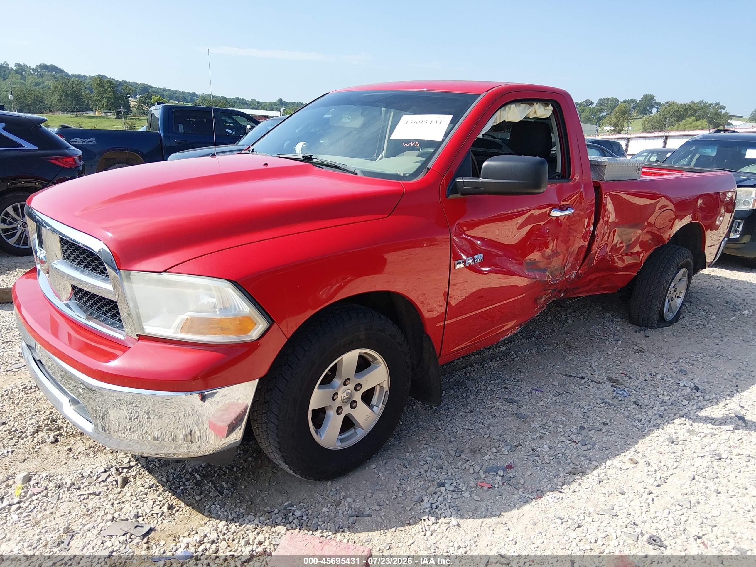 2009 Dodge Ram 1500 Slt/trx Red vin: 1D3HB16P89J523059