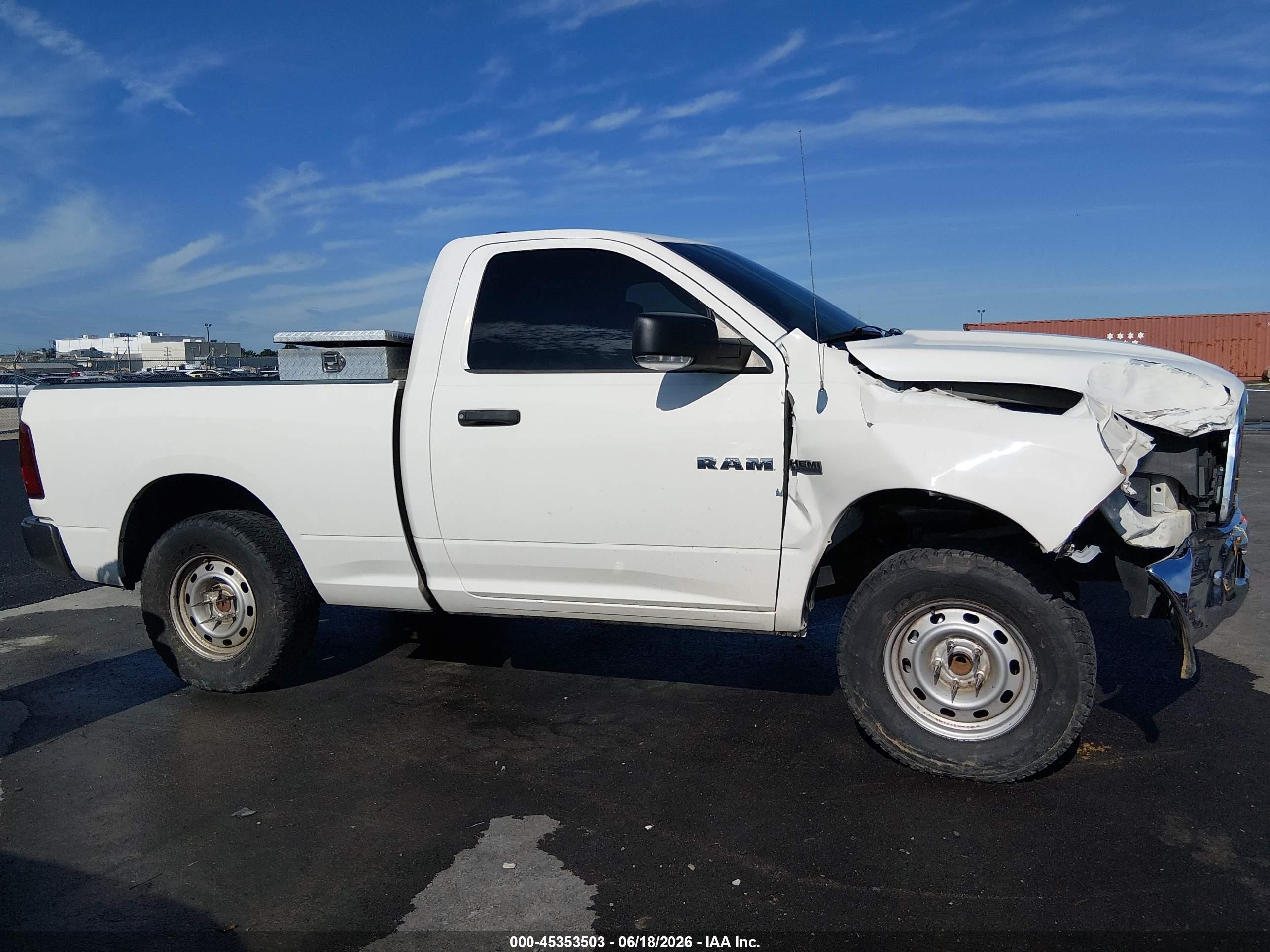 2009 Dodge Ram 1500 St White vin: 1D3HB16T79J516780