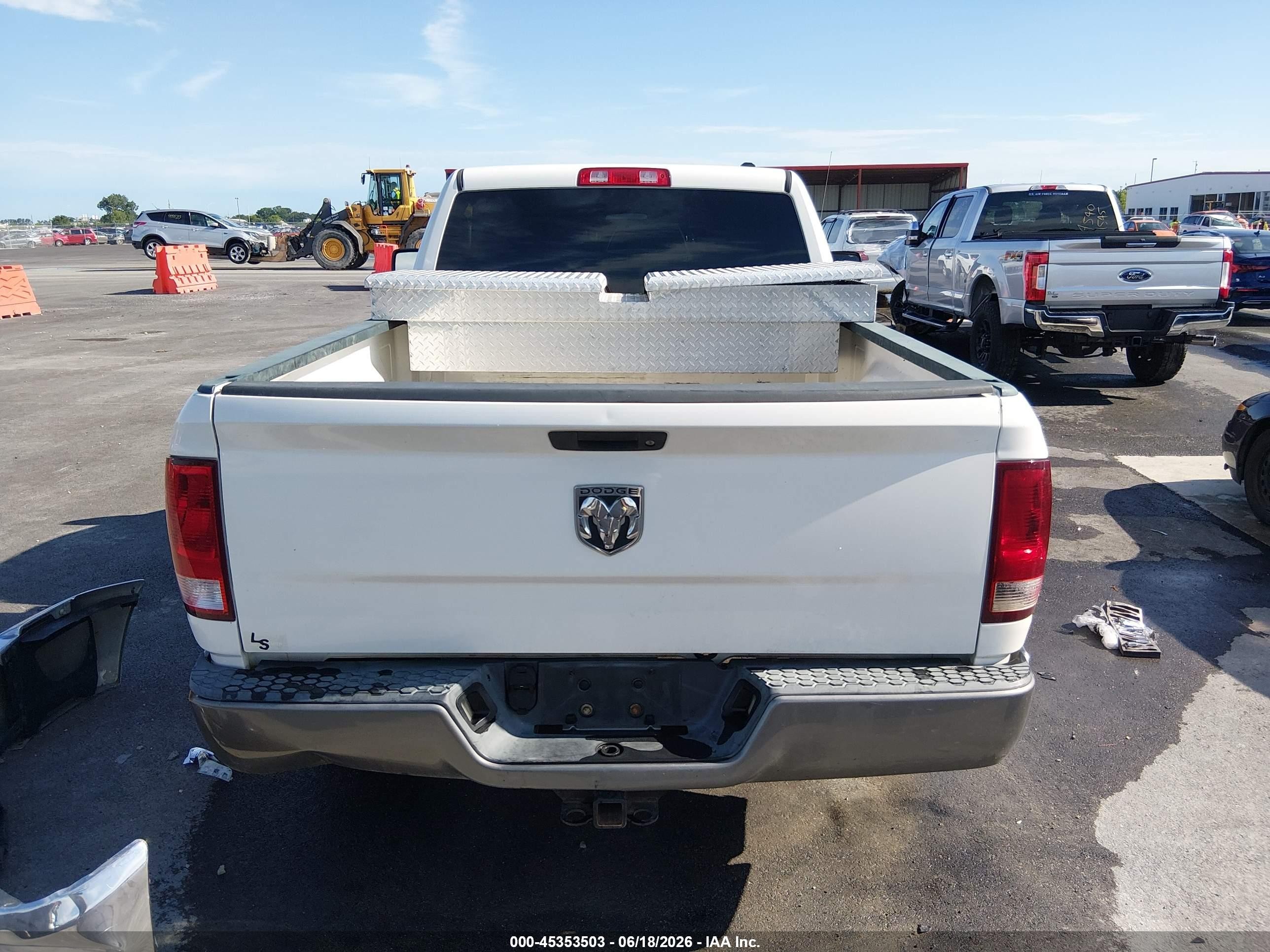 2009 Dodge Ram 1500 St White vin: 1D3HB16T79J516780
