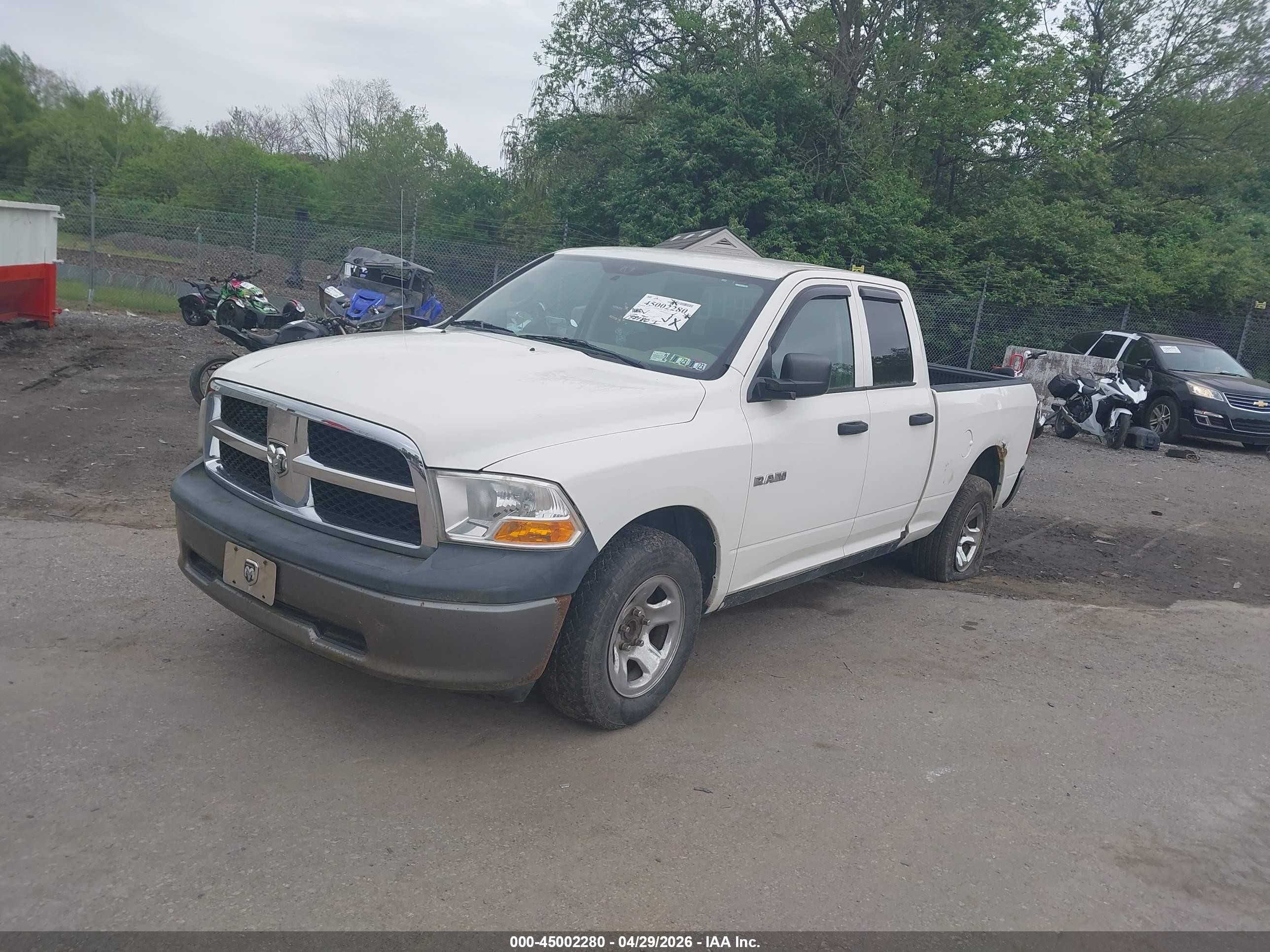 2009 Dodge Ram 1500 St White vin: 1D3HB18K99S794689