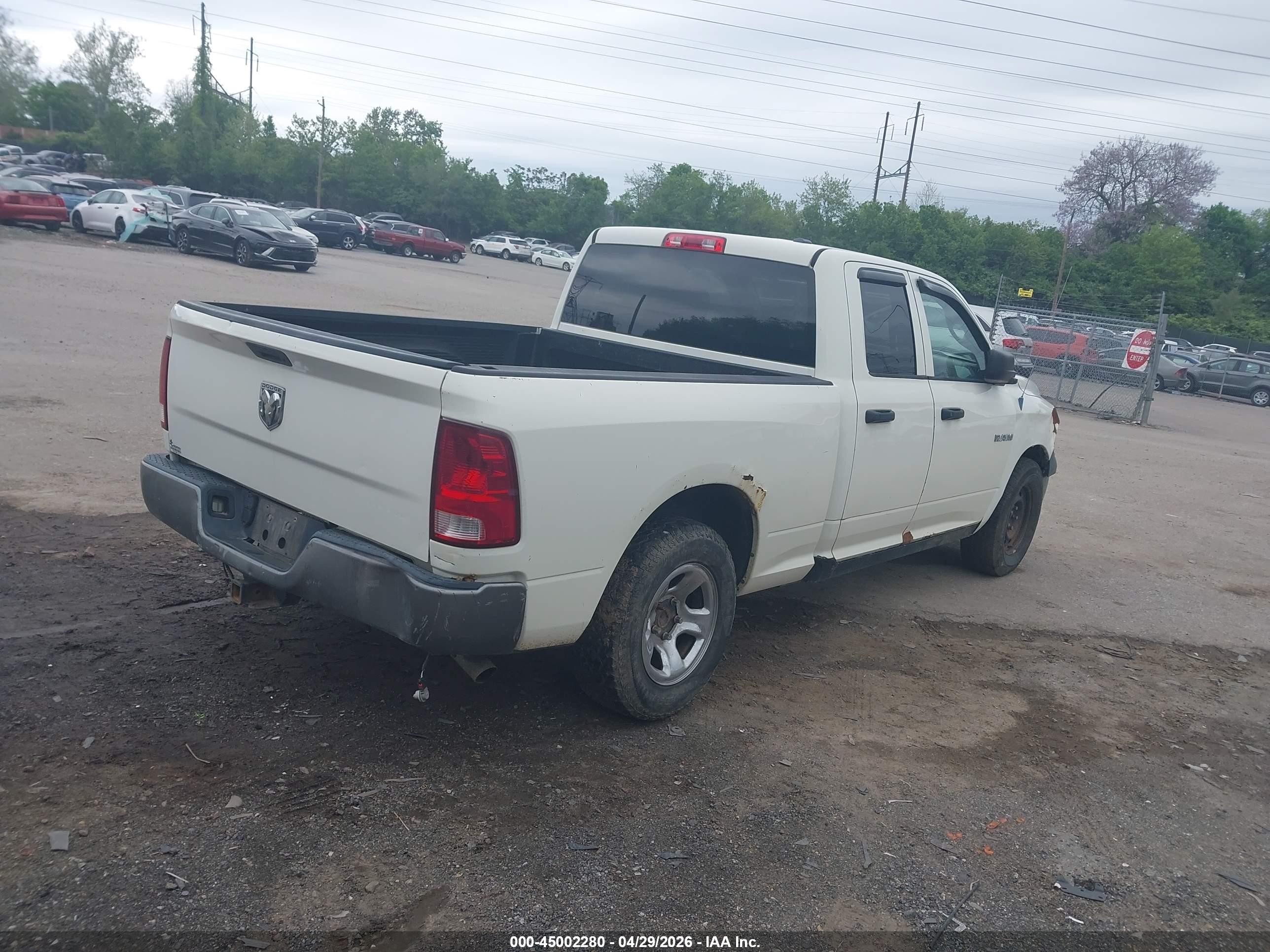 2009 Dodge Ram 1500 St White vin: 1D3HB18K99S794689