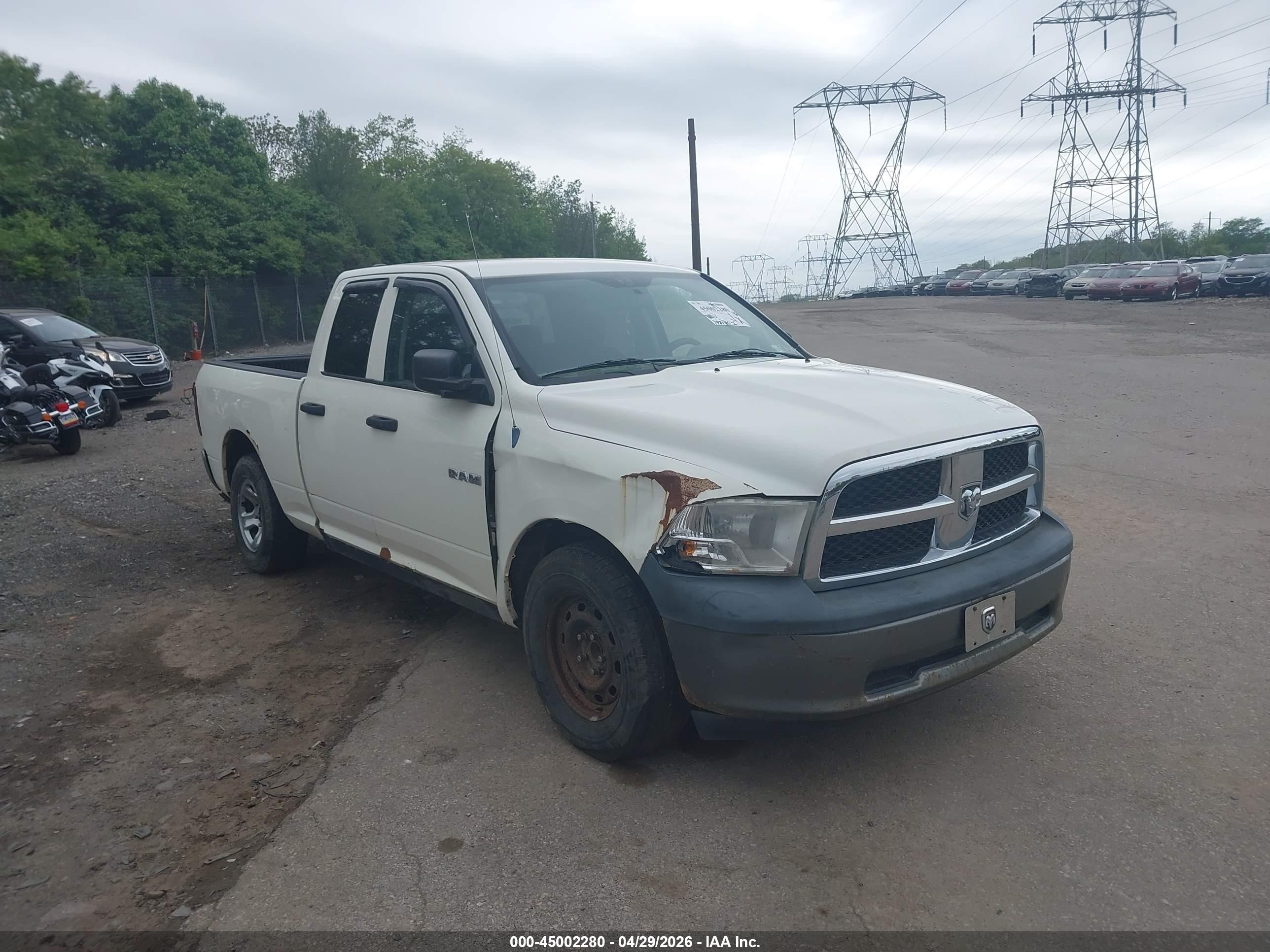 2009 Dodge Ram 1500 St White vin: 1D3HB18K99S794689