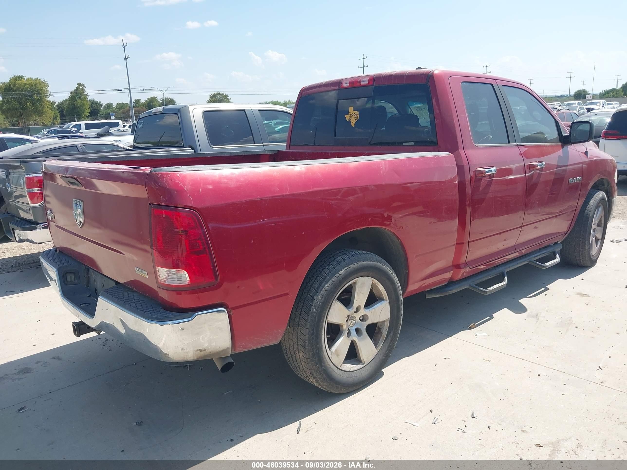 2009 Dodge Ram 1500 Slt/sport/trx Красный vin: 1D3HB18P59S793129