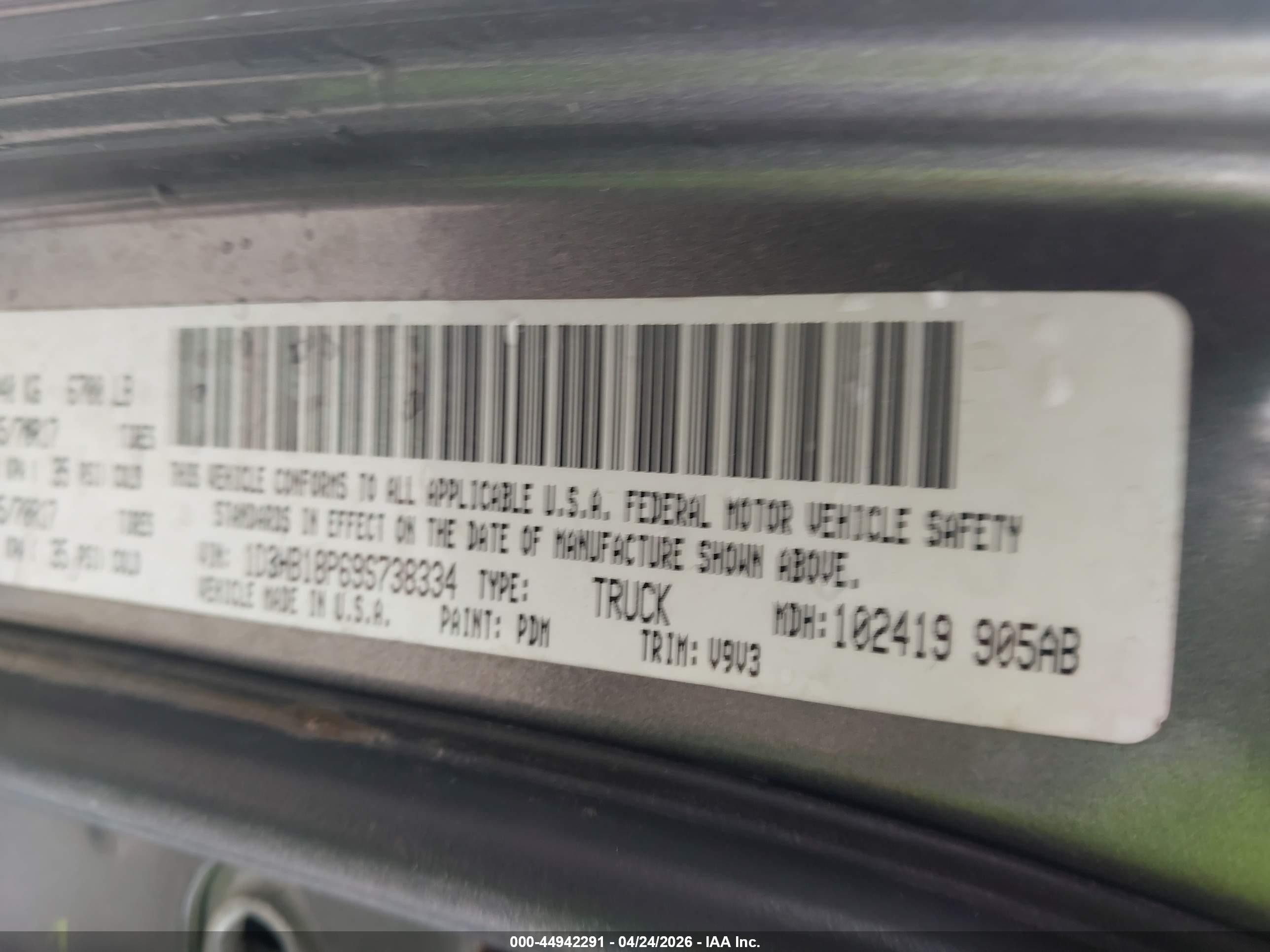 2009 Dodge Ram 1500 Slt/sport/trx Gray vin: 1D3HB18P69S738334