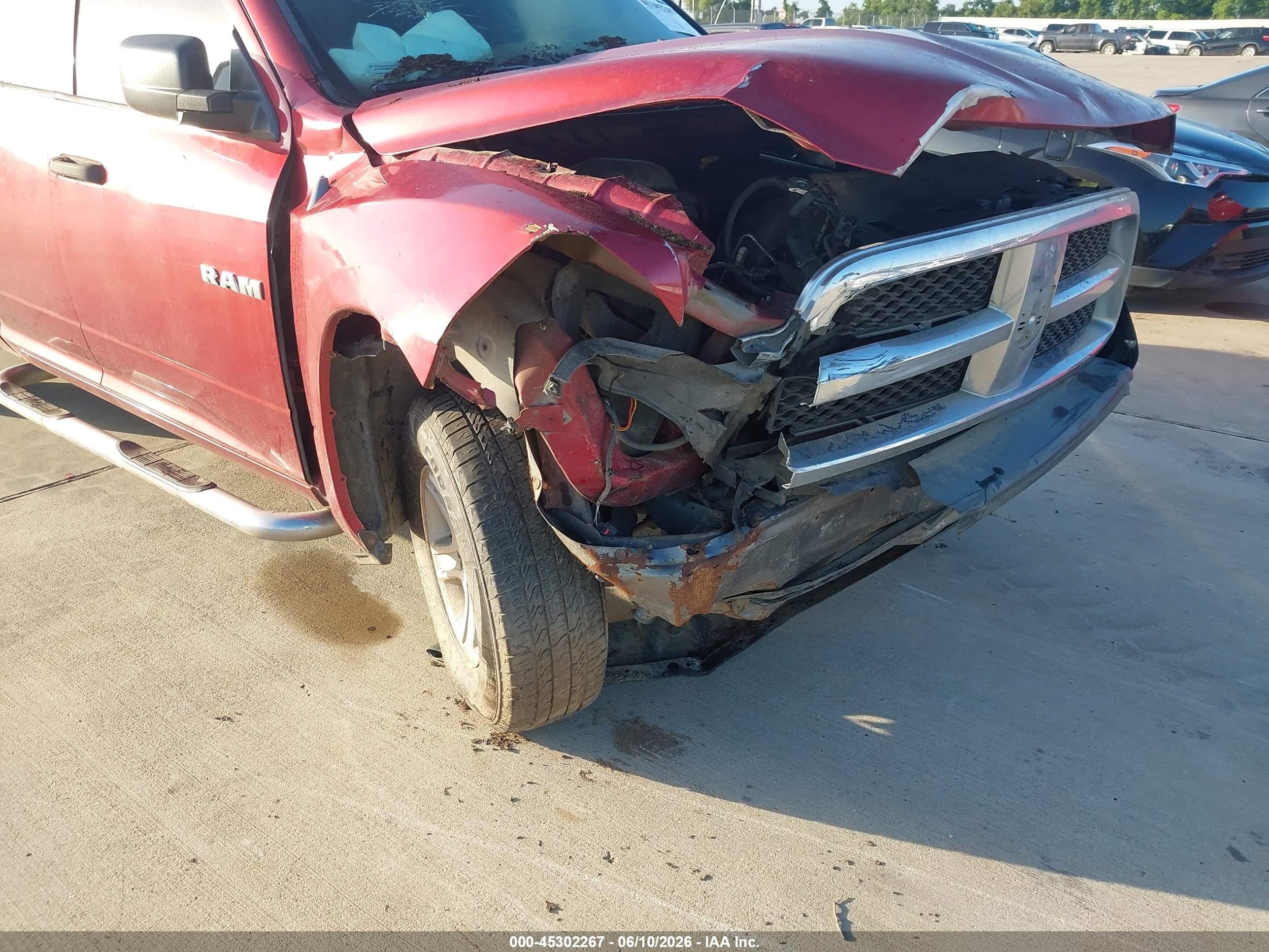 2009 Dodge Ram 1500 St Red vin: 1D3HB18P99S732415