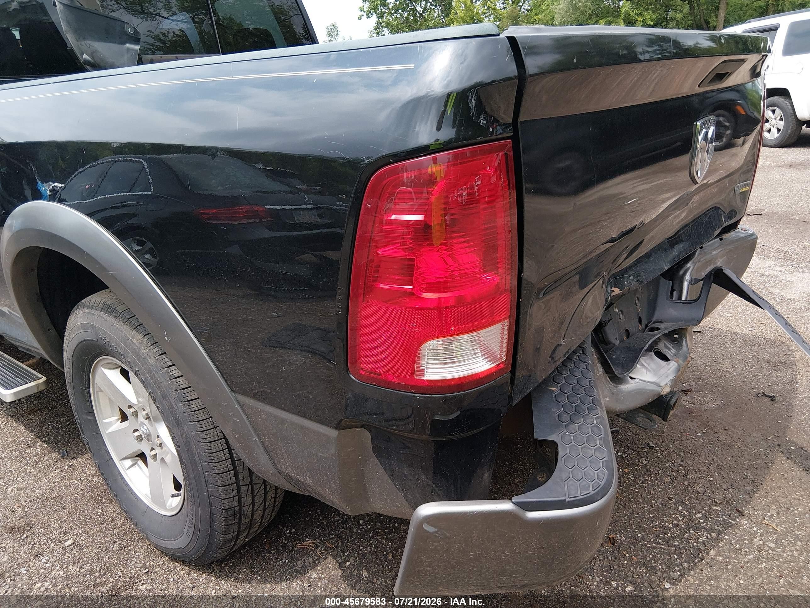 2009 Dodge Ram 1500 Slt/sport/trx Black vin: 1D3HB18P99S780805
