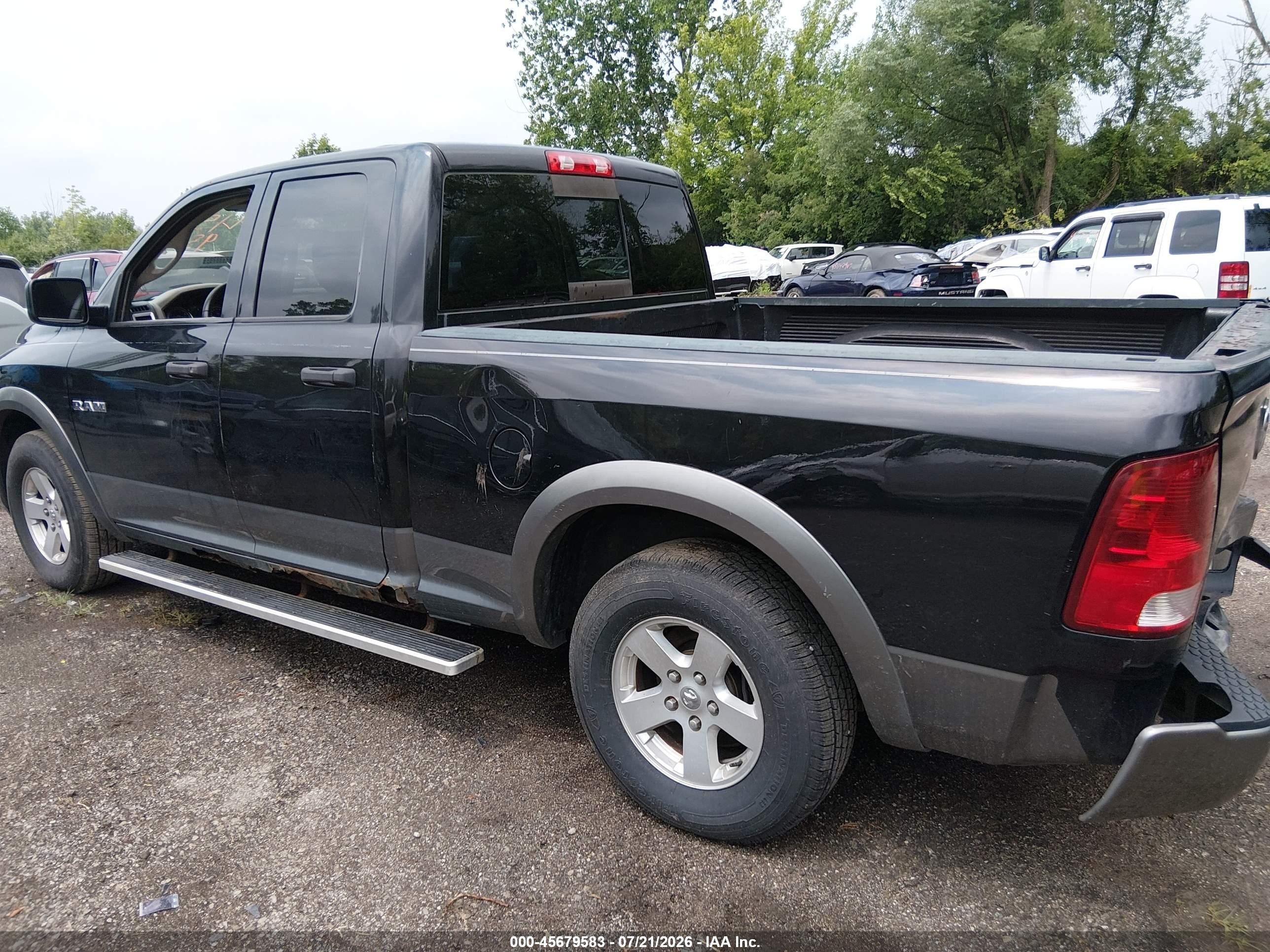 2009 Dodge Ram 1500 Slt/sport/trx Black vin: 1D3HB18P99S780805