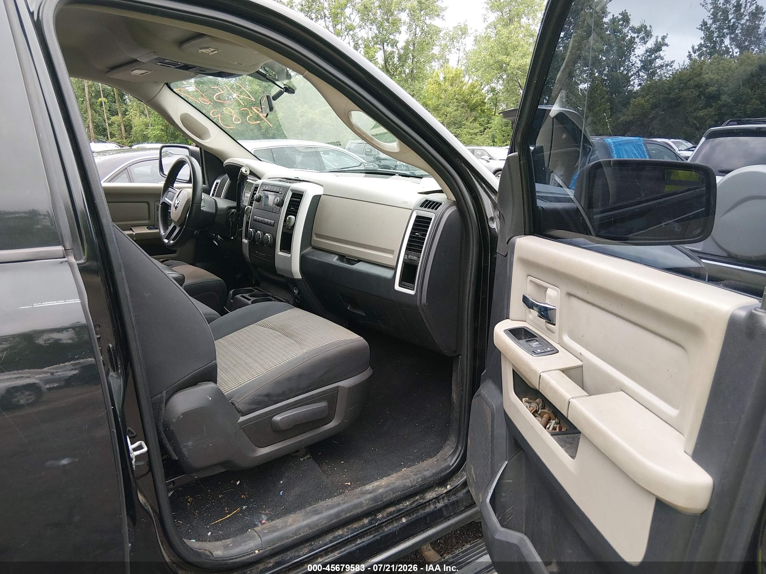 2009 Dodge Ram 1500 Slt/sport/trx Black vin: 1D3HB18P99S780805
