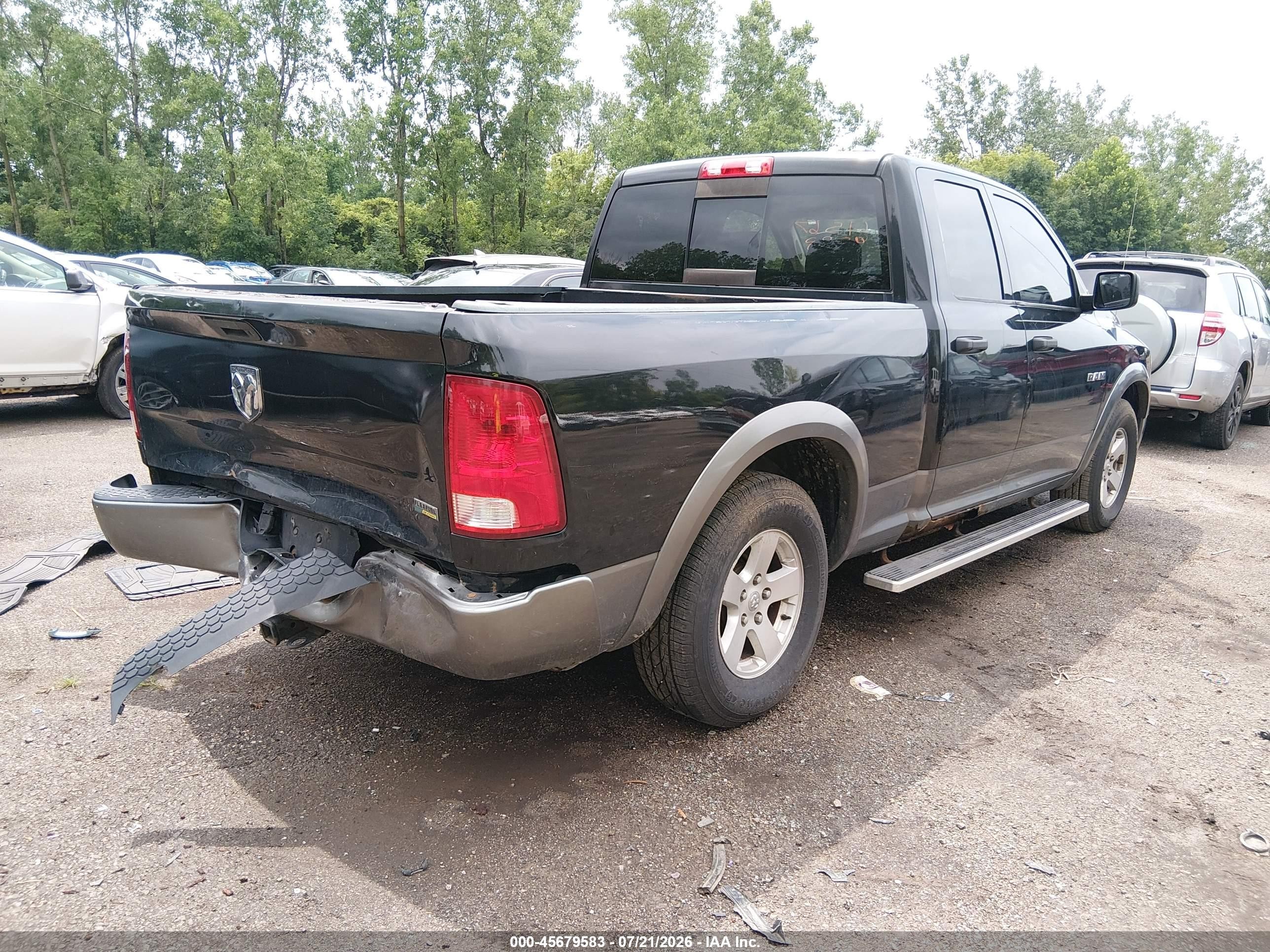 2009 Dodge Ram 1500 Slt/sport/trx Black vin: 1D3HB18P99S780805