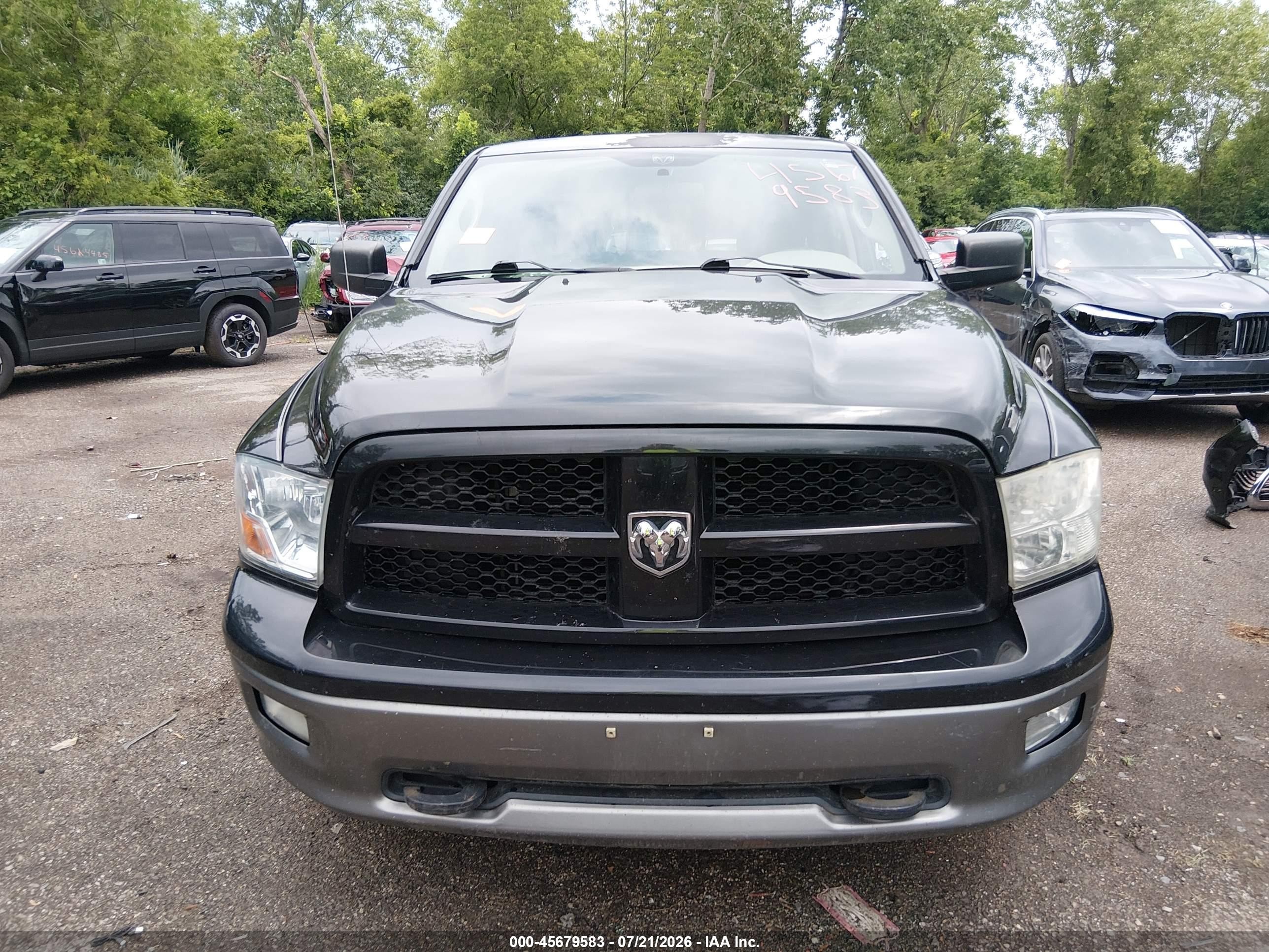 2009 Dodge Ram 1500 Slt/sport/trx Black vin: 1D3HB18P99S780805