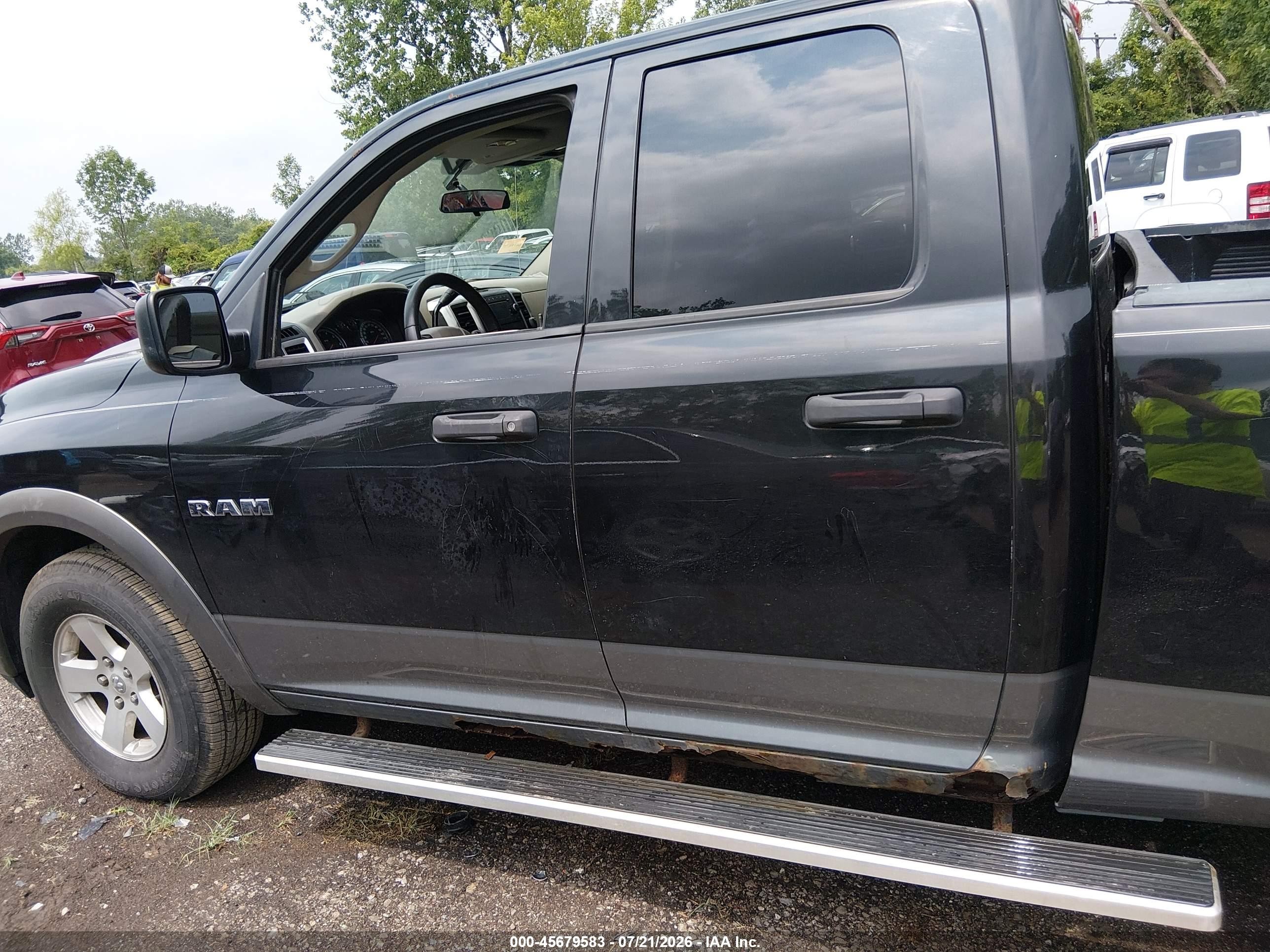 2009 Dodge Ram 1500 Slt/sport/trx Black vin: 1D3HB18P99S780805
