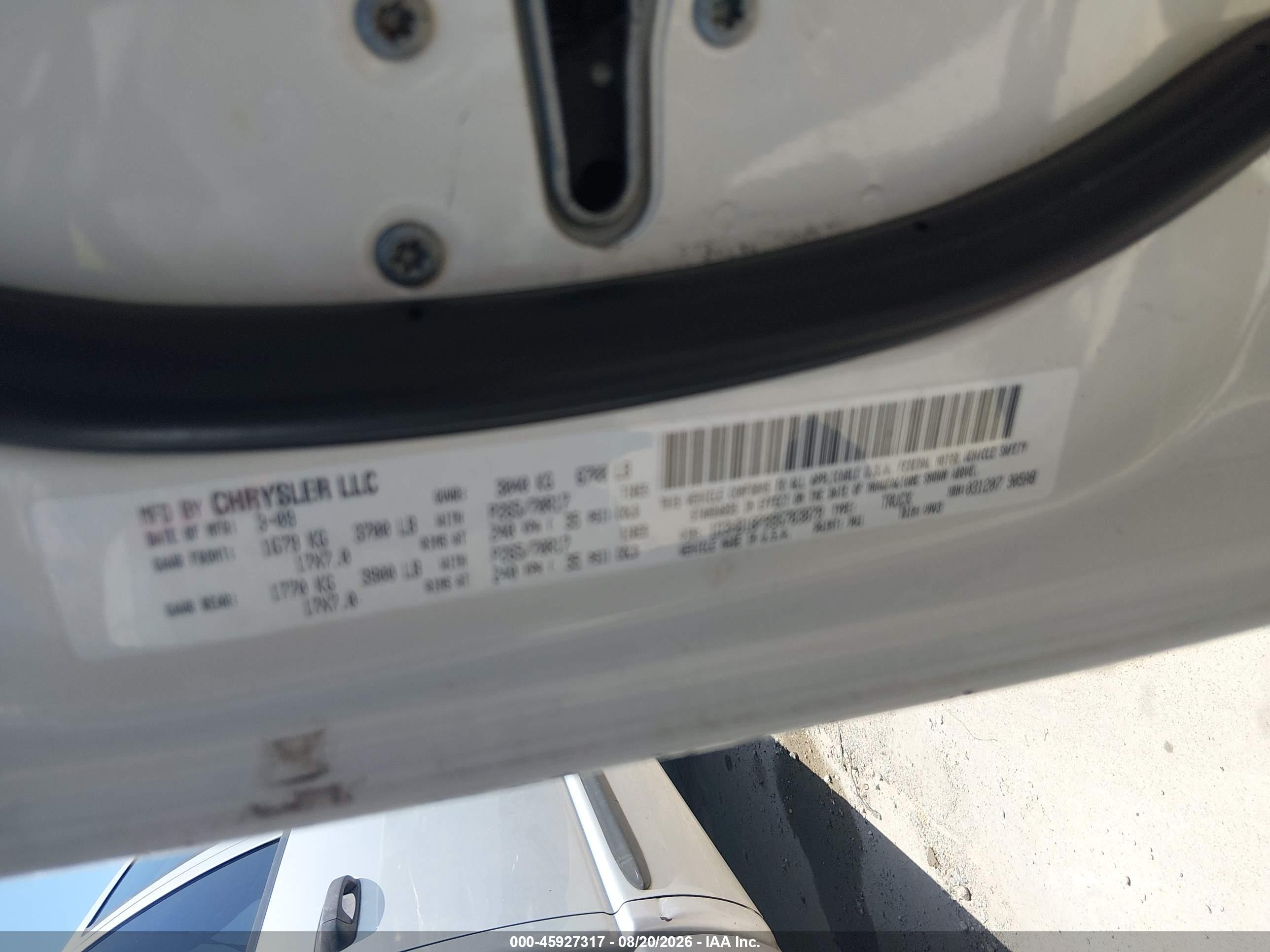 2009 Dodge Ram 1500 Slt/sport/trx Белый vin: 1D3HB18P99S783879
