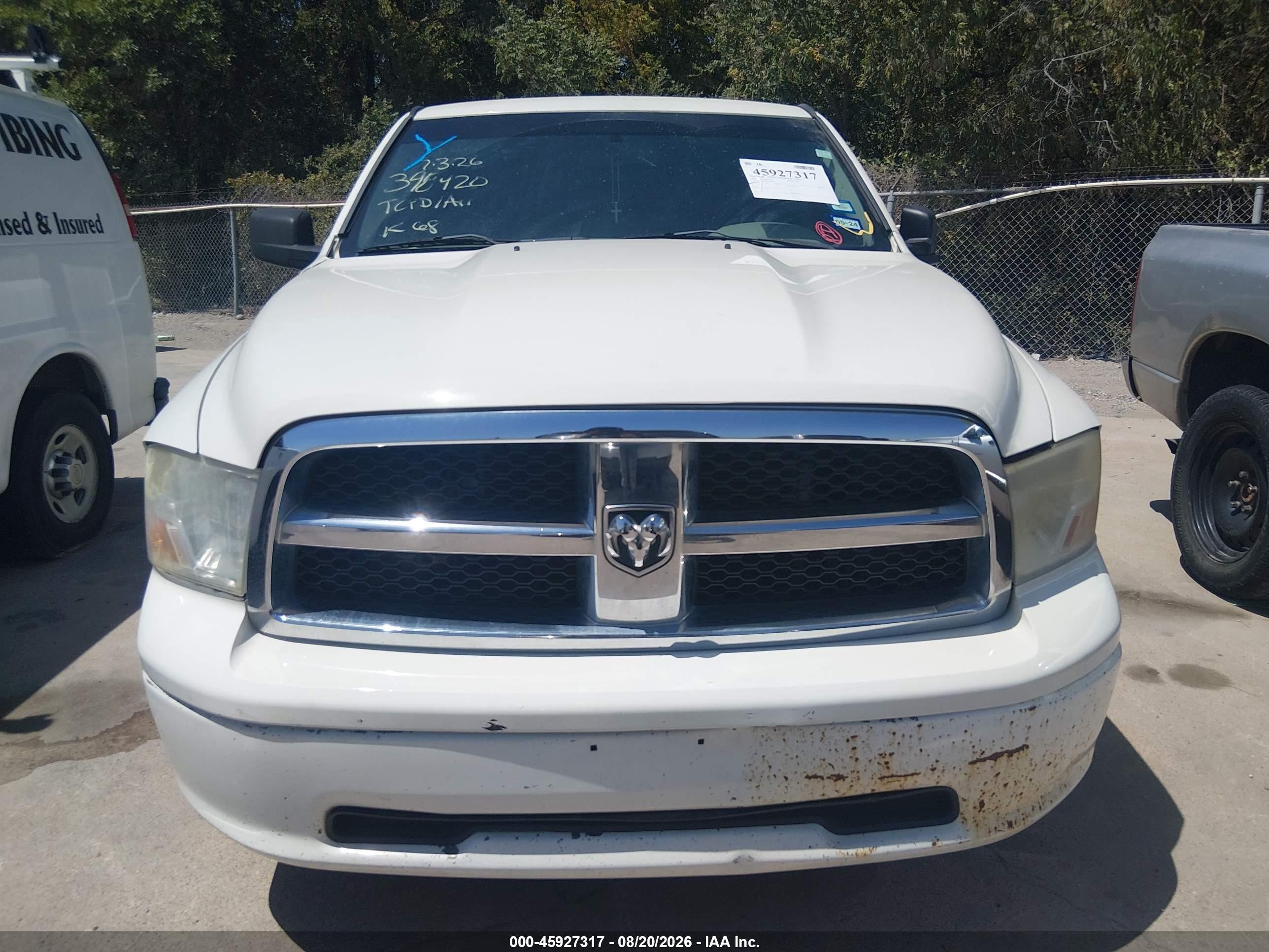 2009 Dodge Ram 1500 Slt/sport/trx Белый vin: 1D3HB18P99S783879