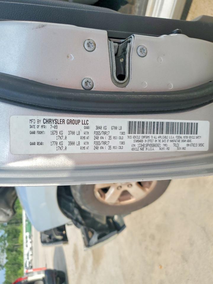 2009 Dodge Ram 1500 Silver vin: 1D3HB18PX9S802021