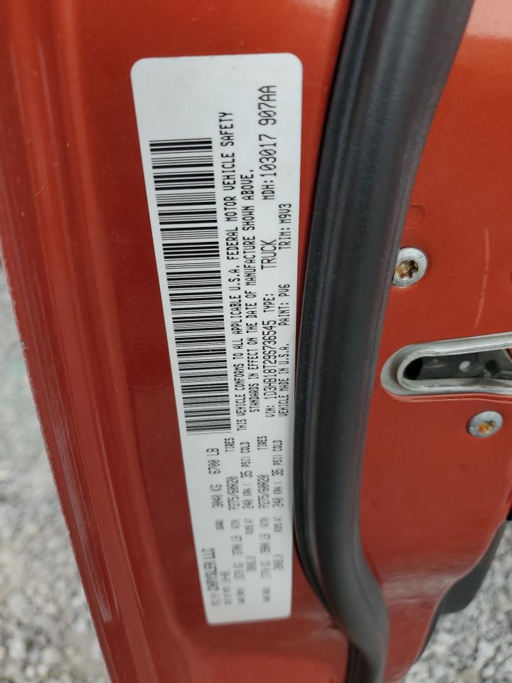 2009 Dodge Ram 1500 Orange vin: 1D3HB18T29S736545