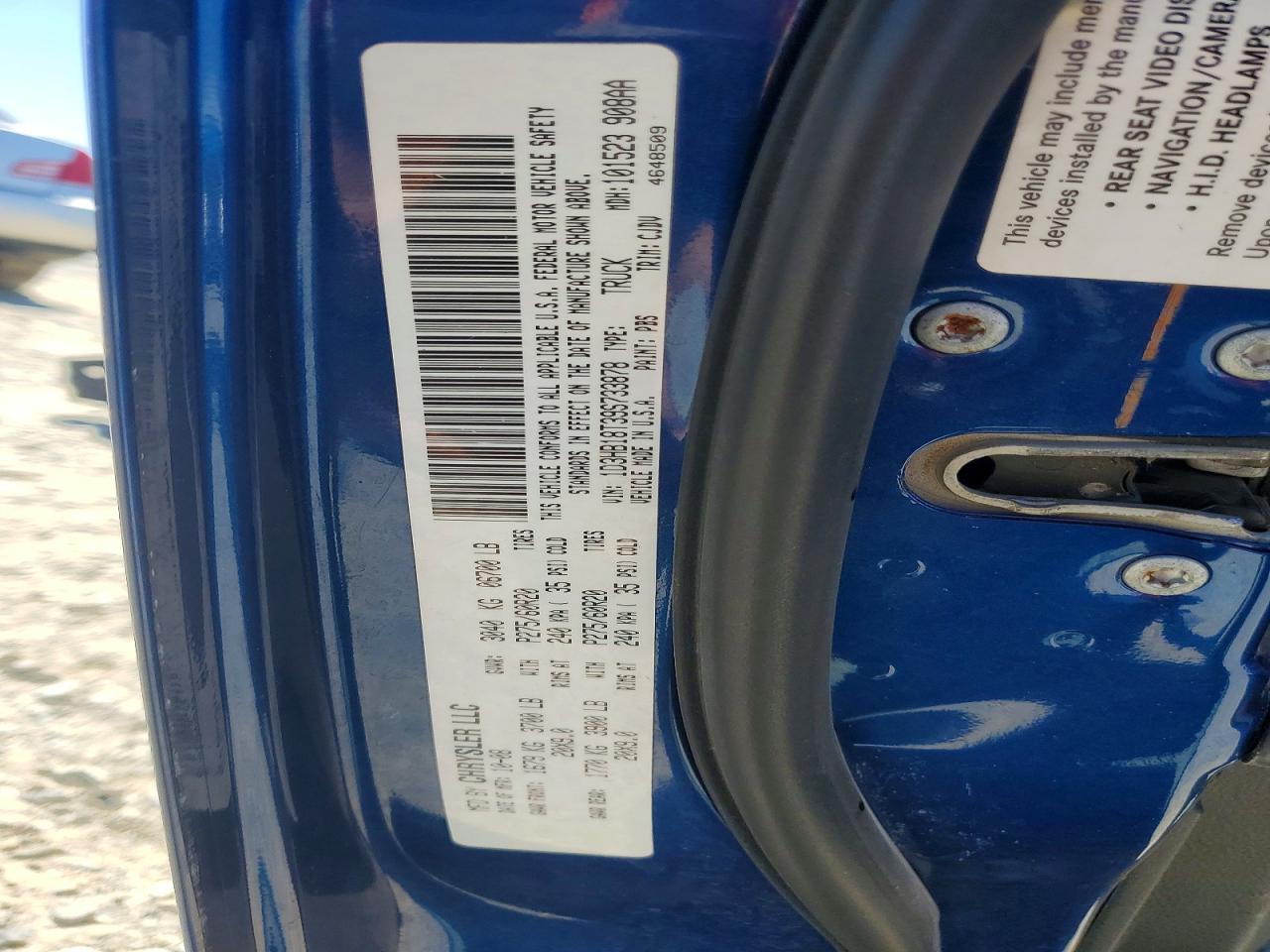 2009 Dodge Ram 1500 Blue vin: 1D3HB18T39S733878