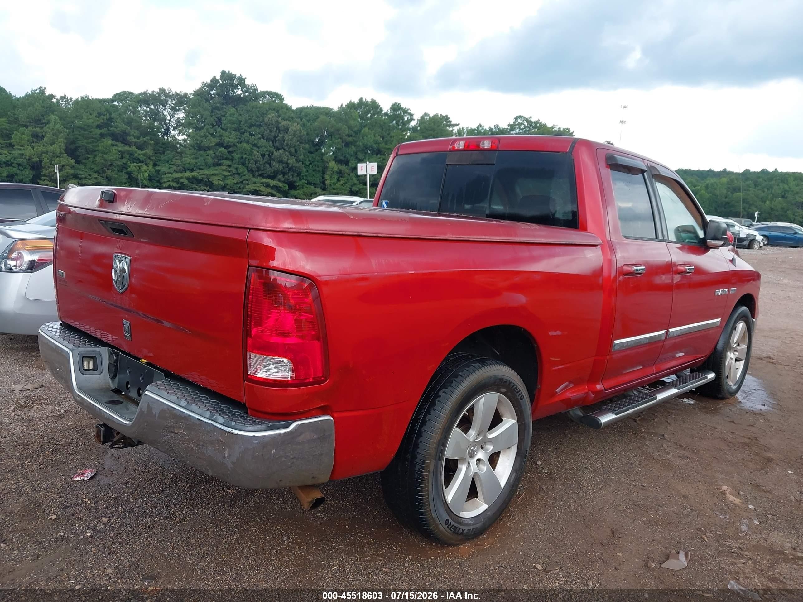 2009 Dodge Ram 1500 Slt/sport/trx Red vin: 1D3HB18T69S763070