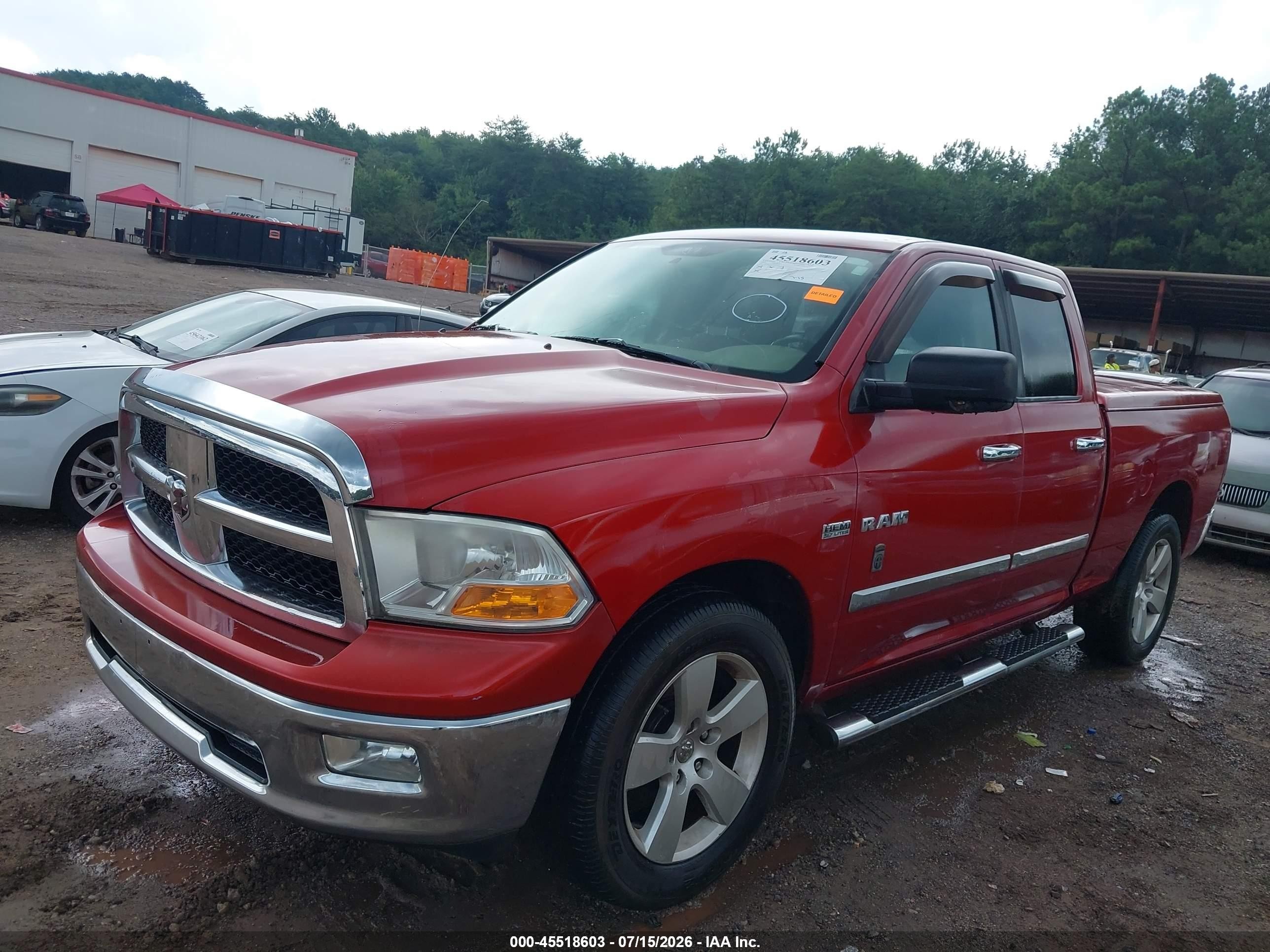 2009 Dodge Ram 1500 Slt/sport/trx Red vin: 1D3HB18T69S763070