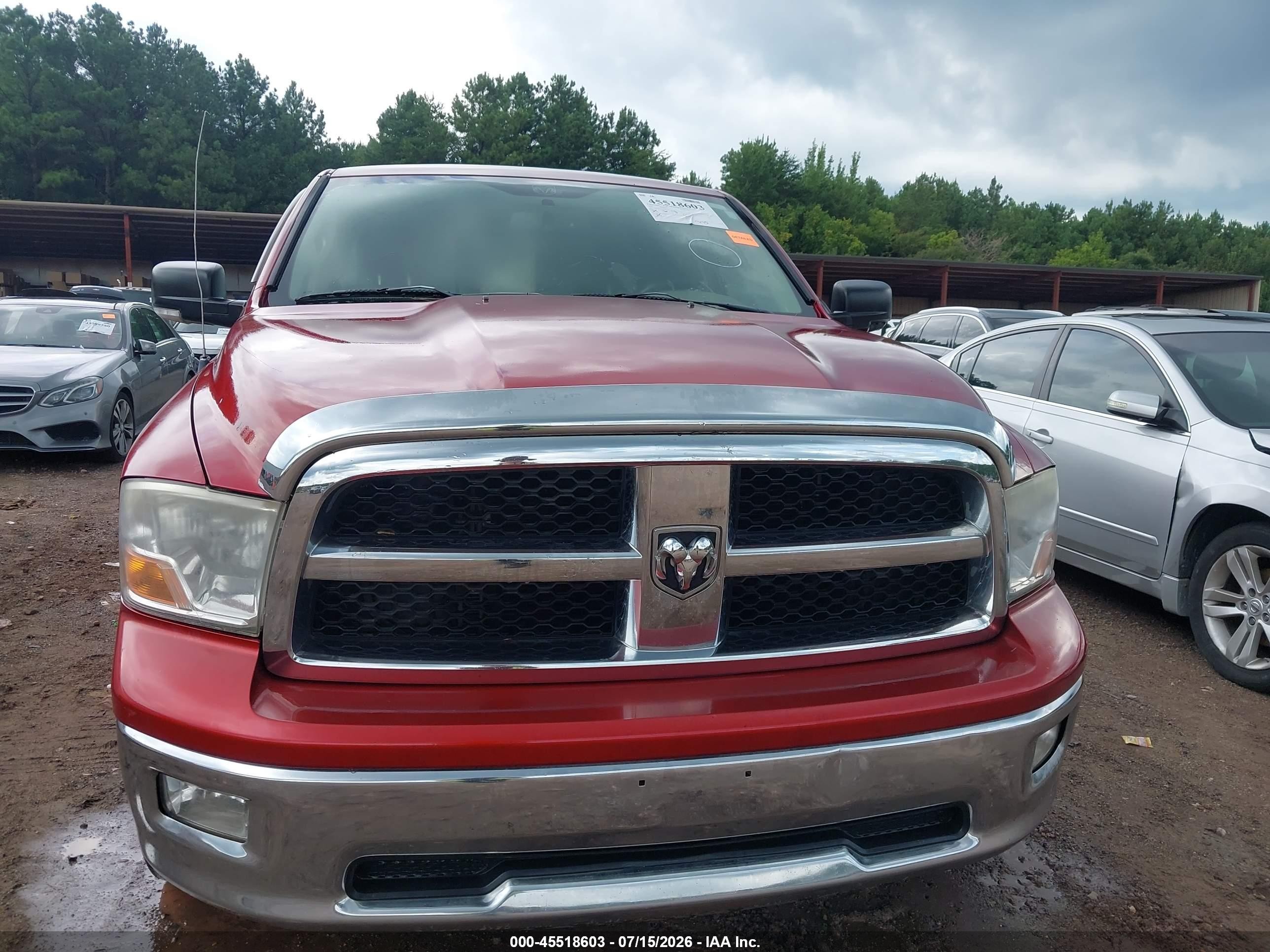 2009 Dodge Ram 1500 Slt/sport/trx Red vin: 1D3HB18T69S763070