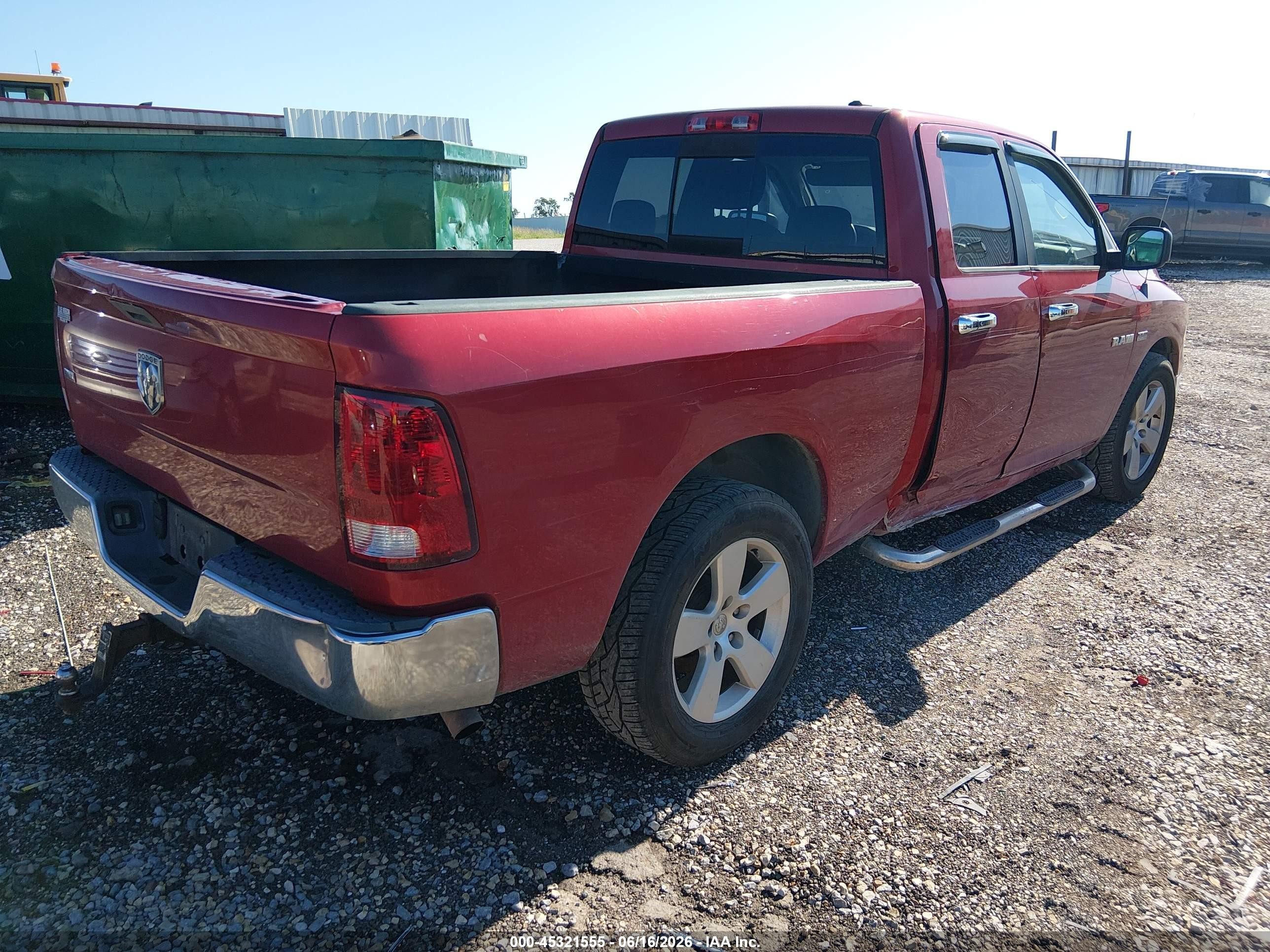 2009 Dodge Ram 1500 Slt/sport/trx Red vin: 1D3HB18T89S706689