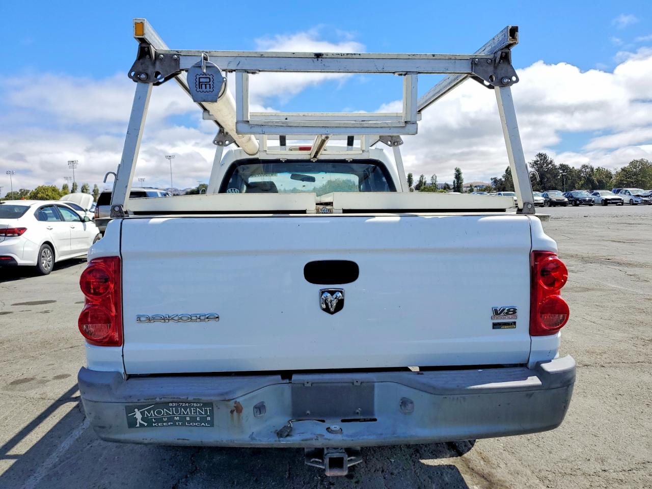 2008 Dodge Dakota Sxt White vin: 1D3HE32N18S590358
