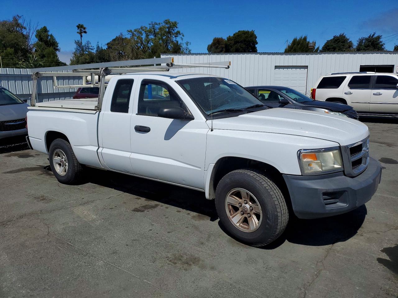 2008 Dodge Dakota Sxt White vin: 1D3HE32N18S590358