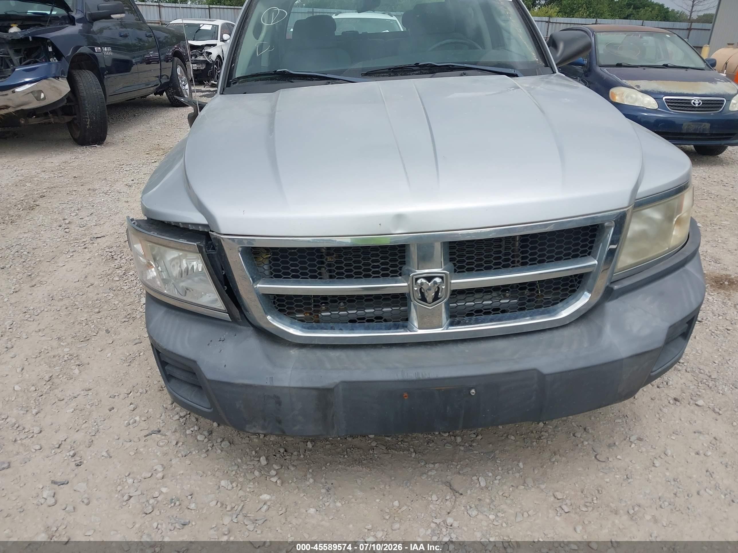 2008 Dodge Dakota Sxt/bighorn/lonestar Silver vin: 1D3HE38N18S590495