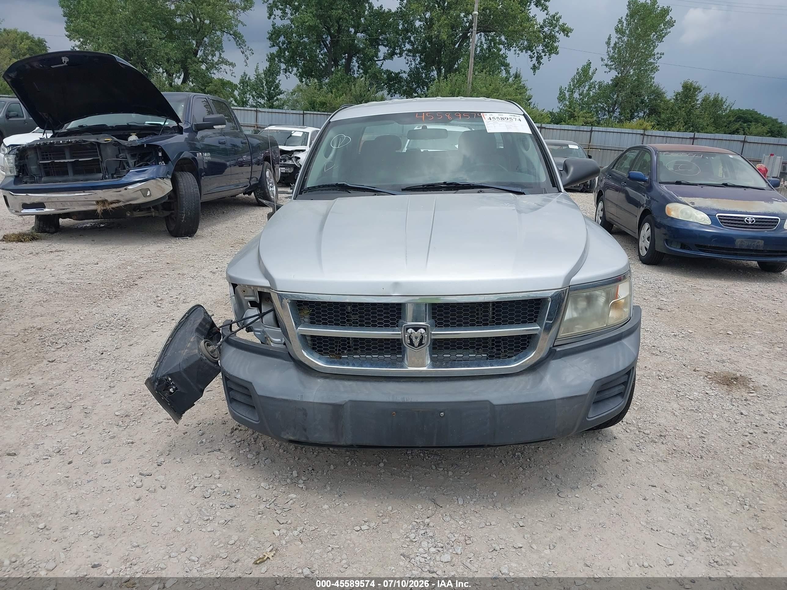 2008 Dodge Dakota Sxt/bighorn/lonestar Silver vin: 1D3HE38N18S590495