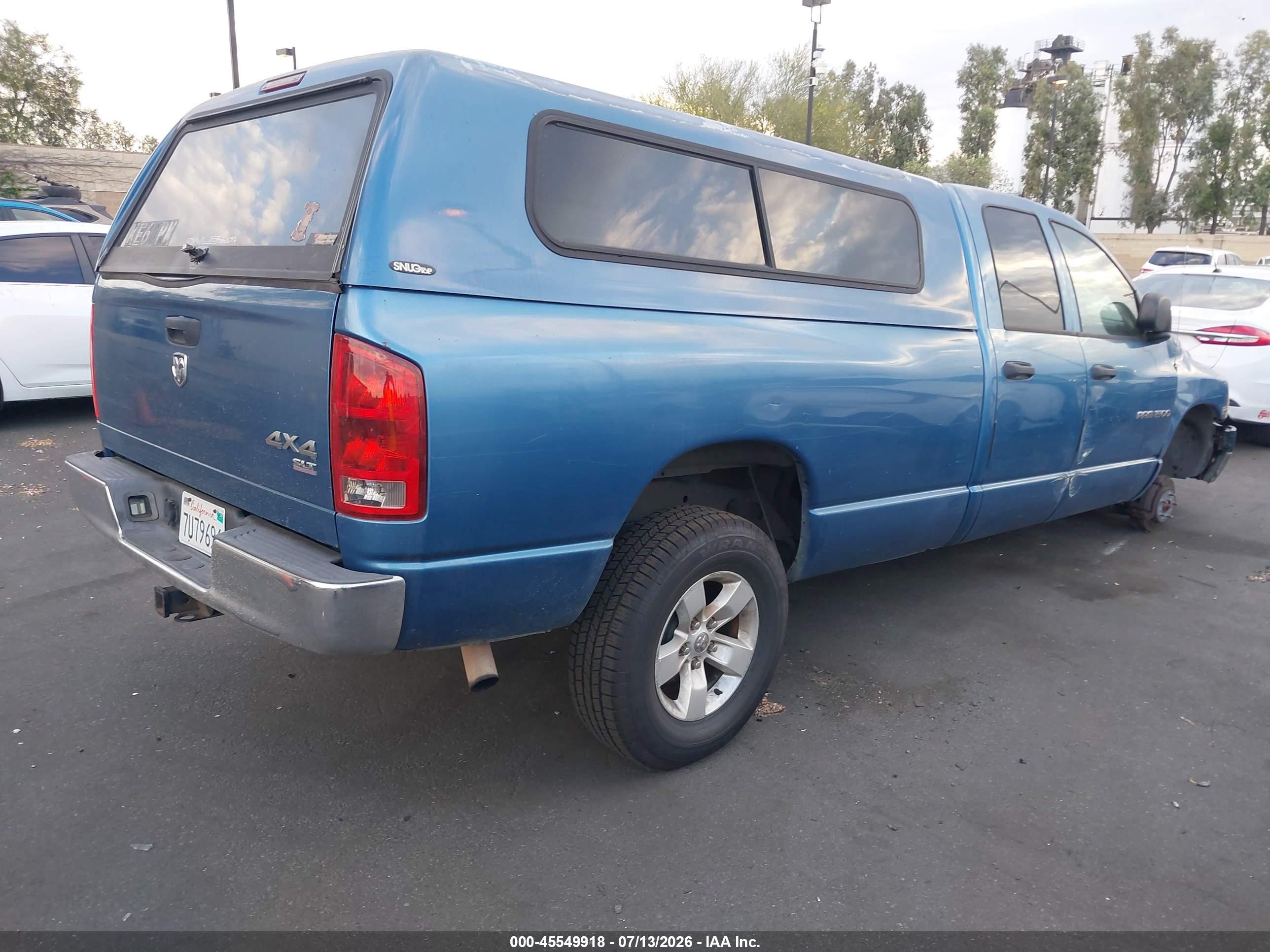 2005 Dodge Ram 1500 Slt/laramie Blue vin: 1D3HU18D45J614952