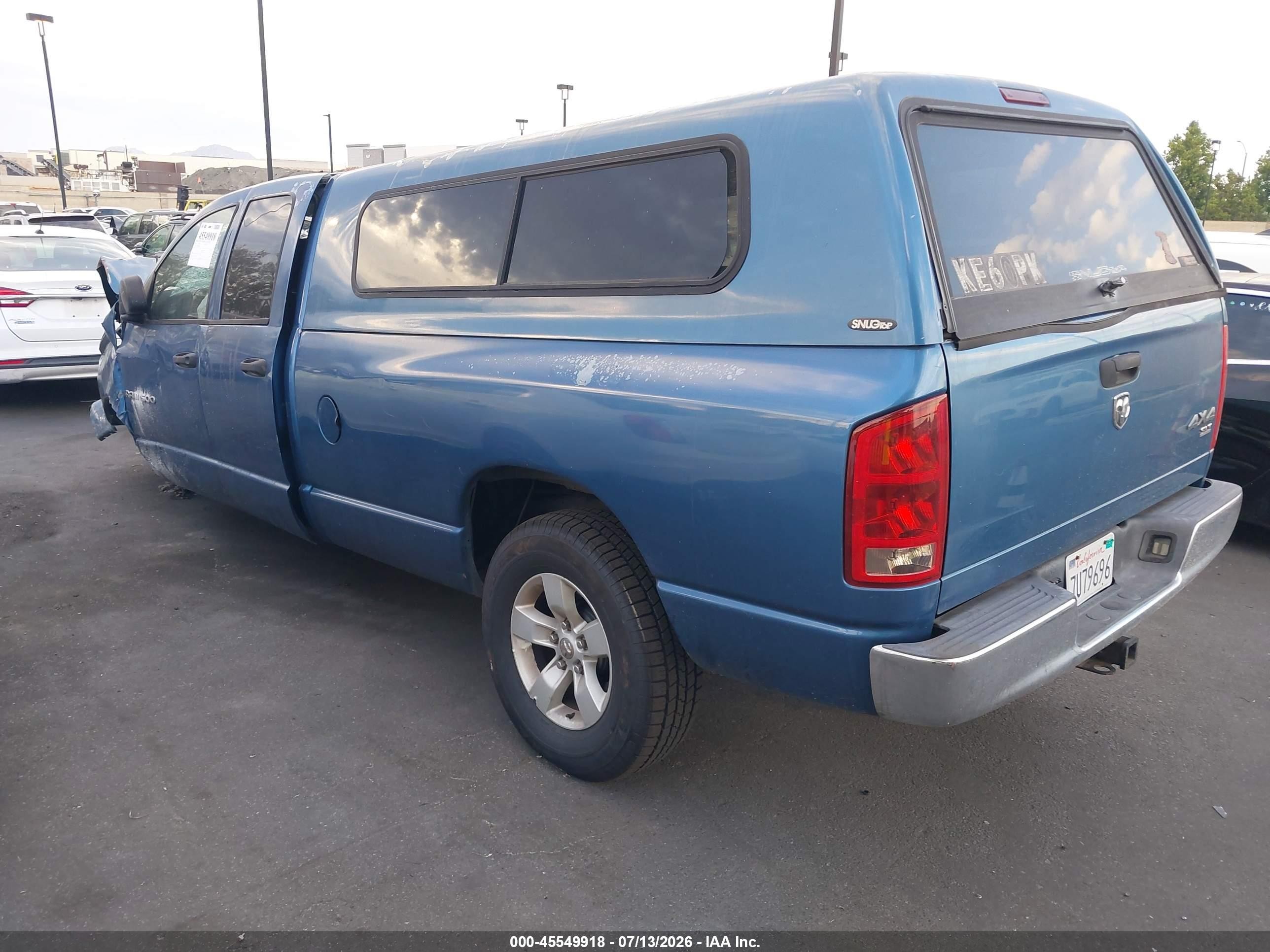 2005 Dodge Ram 1500 Slt/laramie Blue vin: 1D3HU18D45J614952