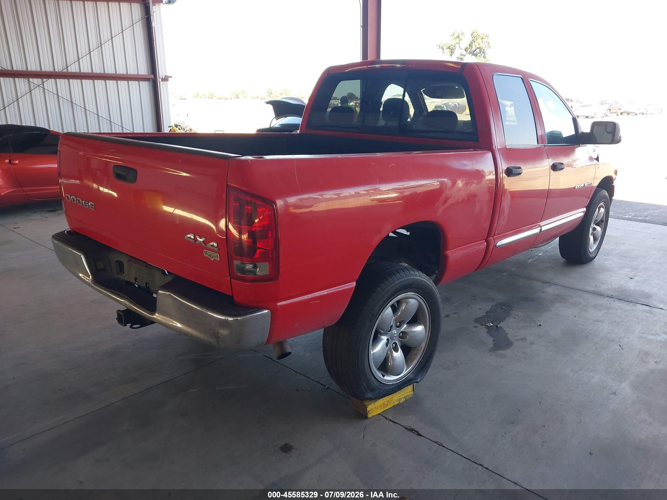 2004 Dodge Ram 1500 Slt/laramie Red vin: 1D3HU18D84J174846