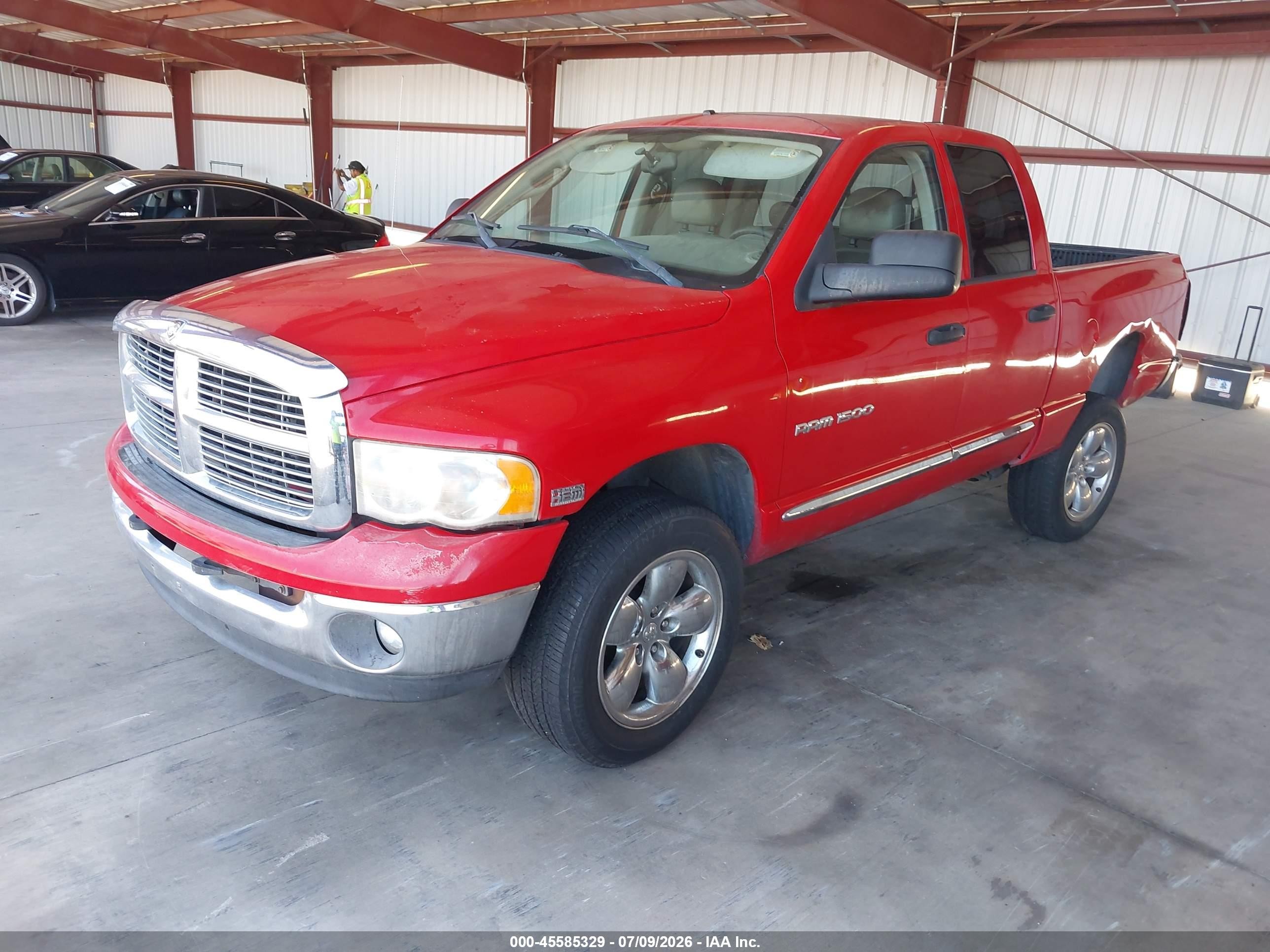 2004 Dodge Ram 1500 Slt/laramie Red vin: 1D3HU18D84J174846