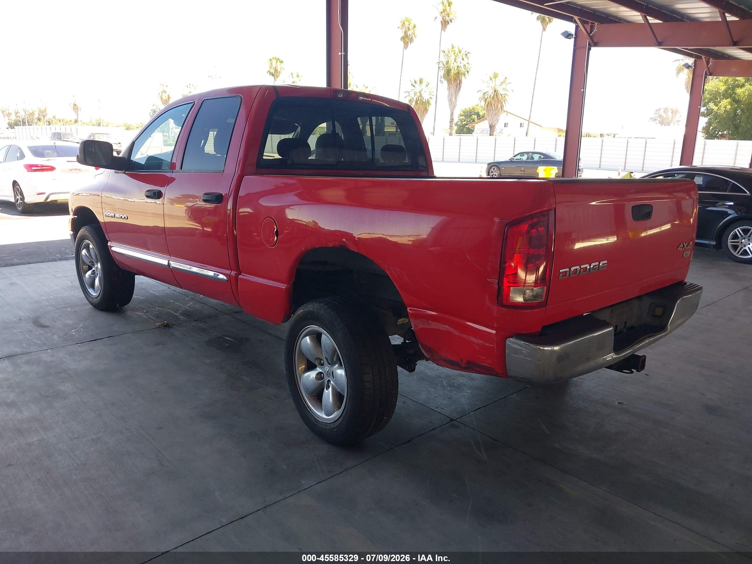 2004 Dodge Ram 1500 Slt/laramie Red vin: 1D3HU18D84J174846