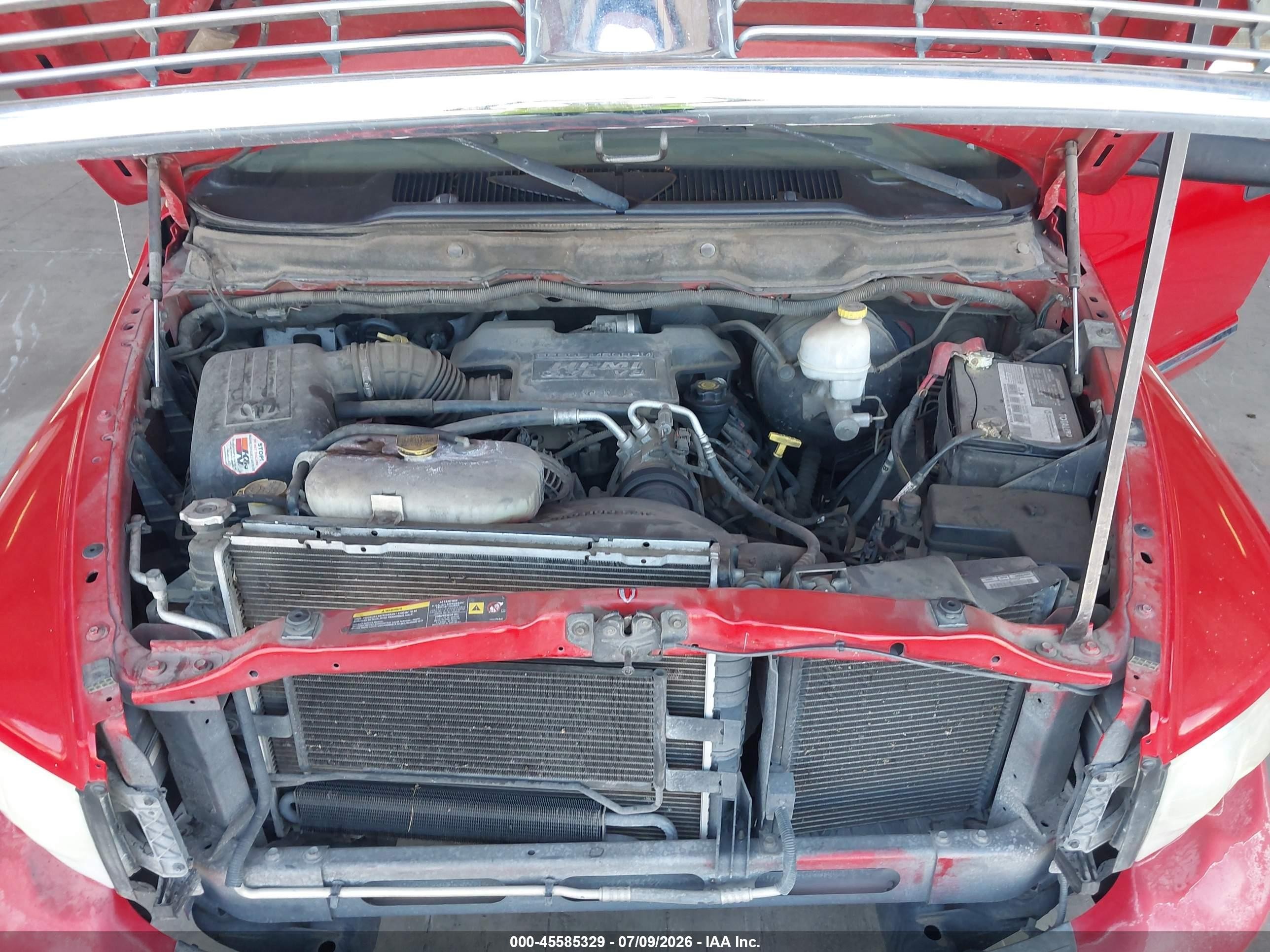 2004 Dodge Ram 1500 Slt/laramie Red vin: 1D3HU18D84J174846