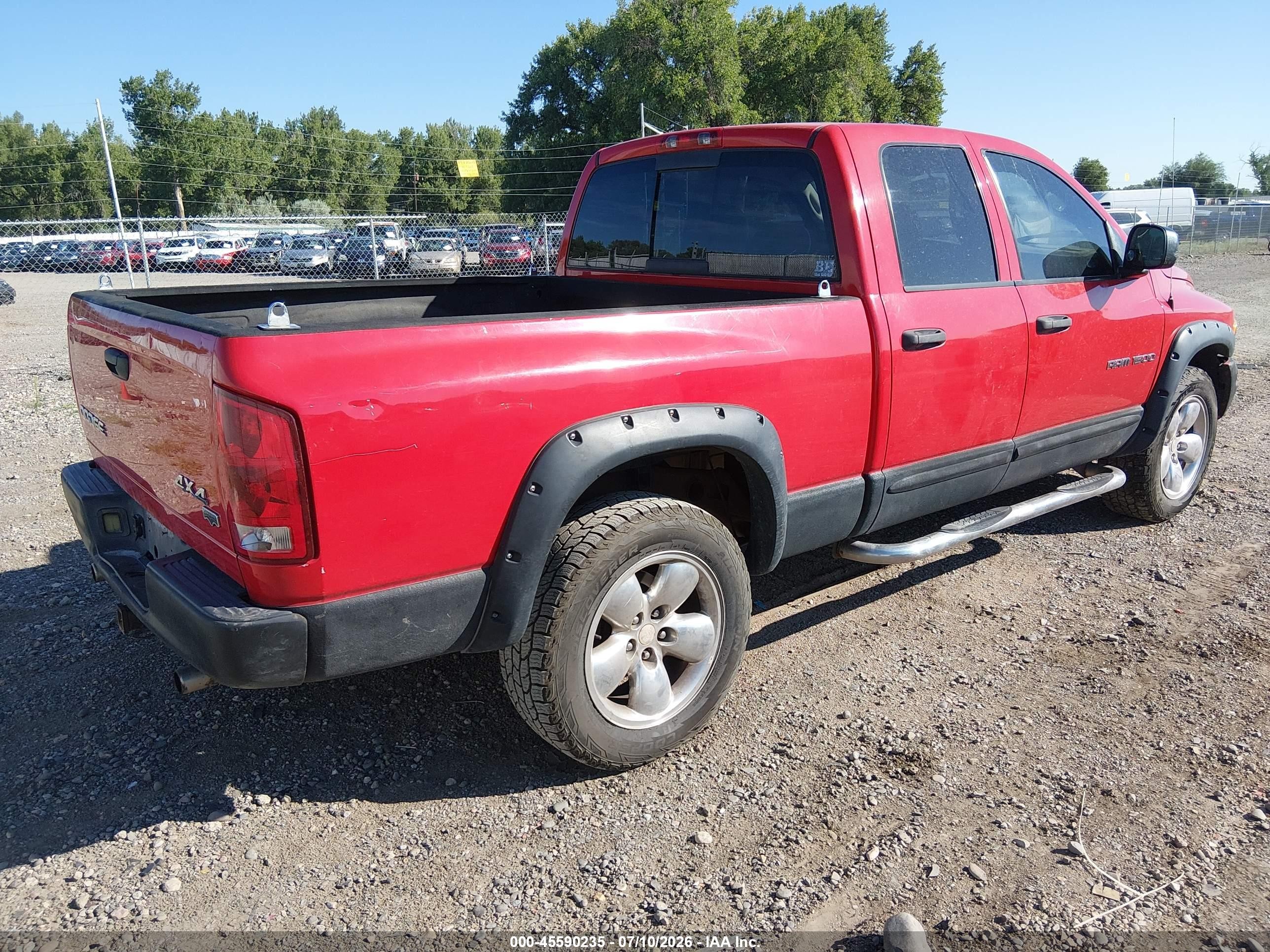 2004 Dodge Ram 1500 Slt/laramie Red vin: 1D3HU18DX4J241186