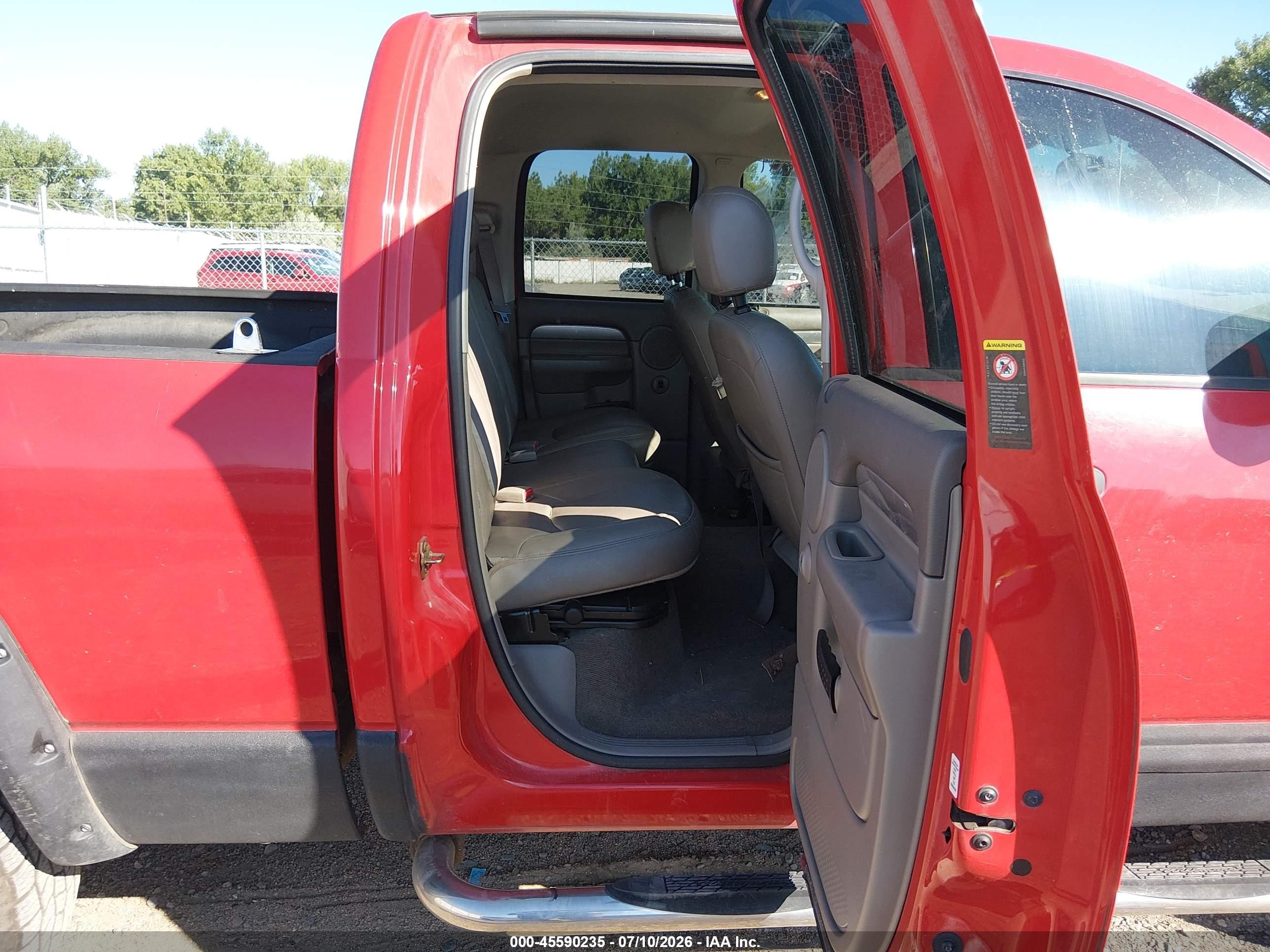 2004 Dodge Ram 1500 Slt/laramie Red vin: 1D3HU18DX4J241186