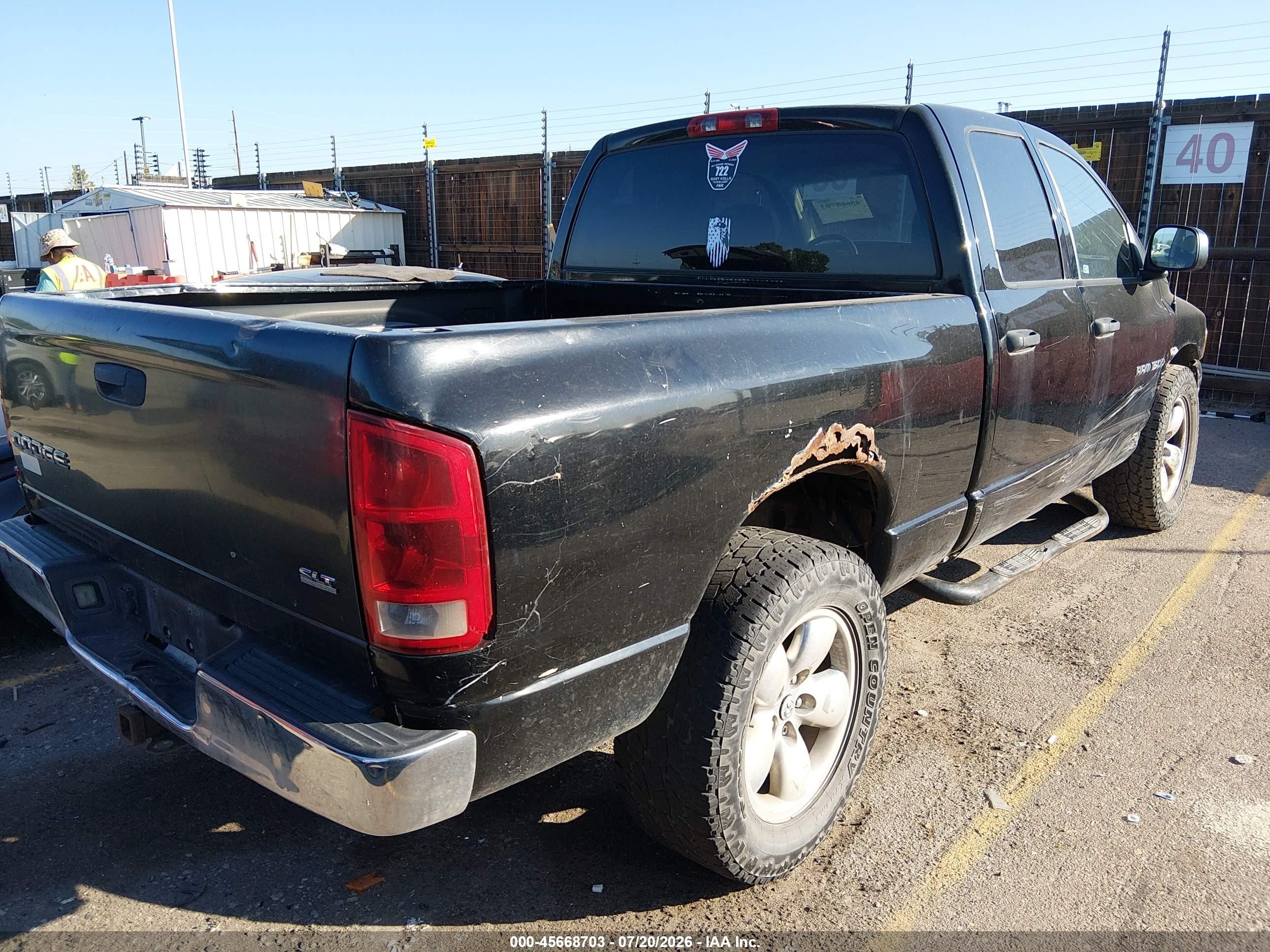 2003 Dodge Ram 1500 Slt/laramie/st Black vin: 1D3HU18Z33J508033