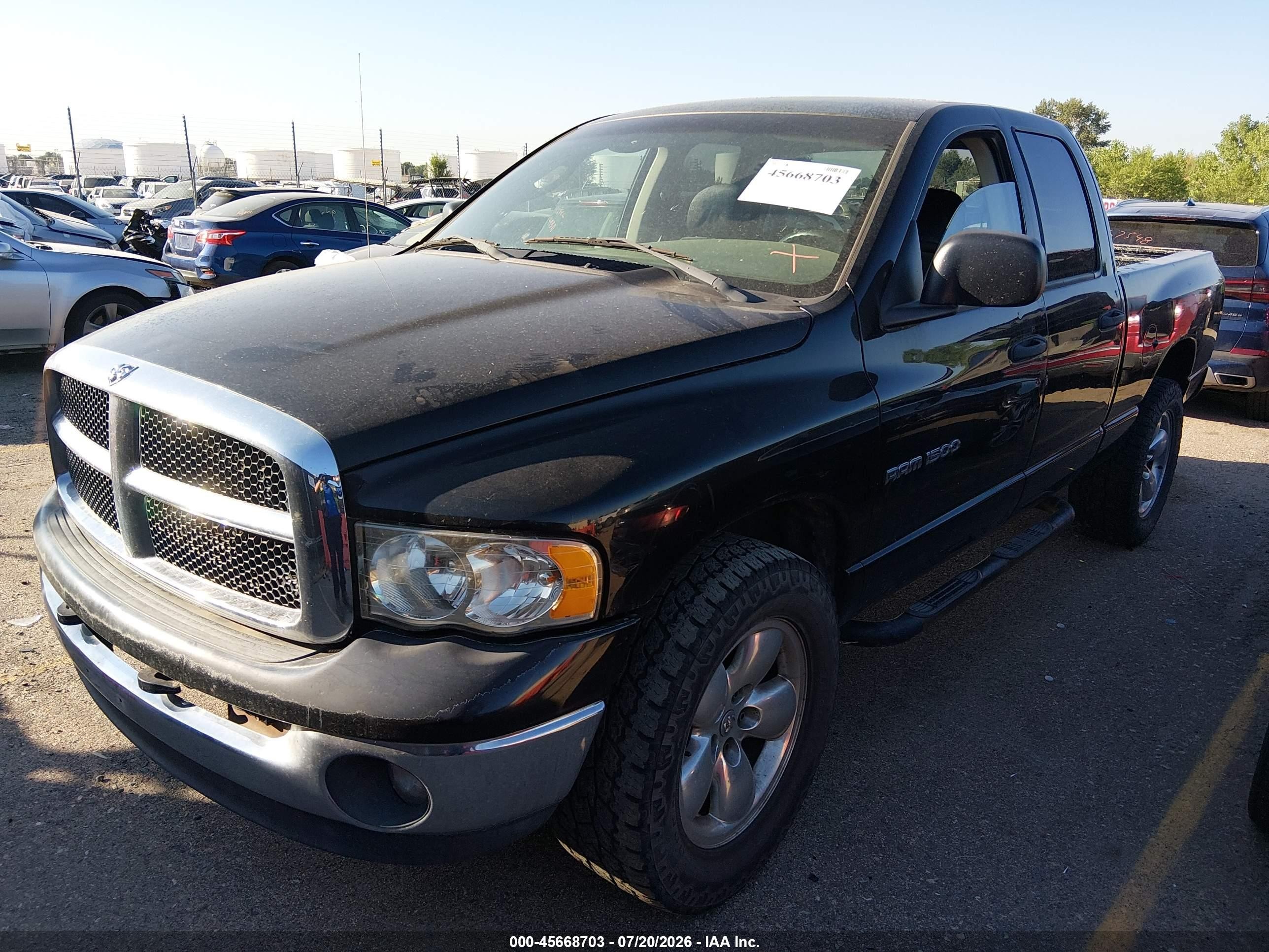 2003 Dodge Ram 1500 Slt/laramie/st Black vin: 1D3HU18Z33J508033