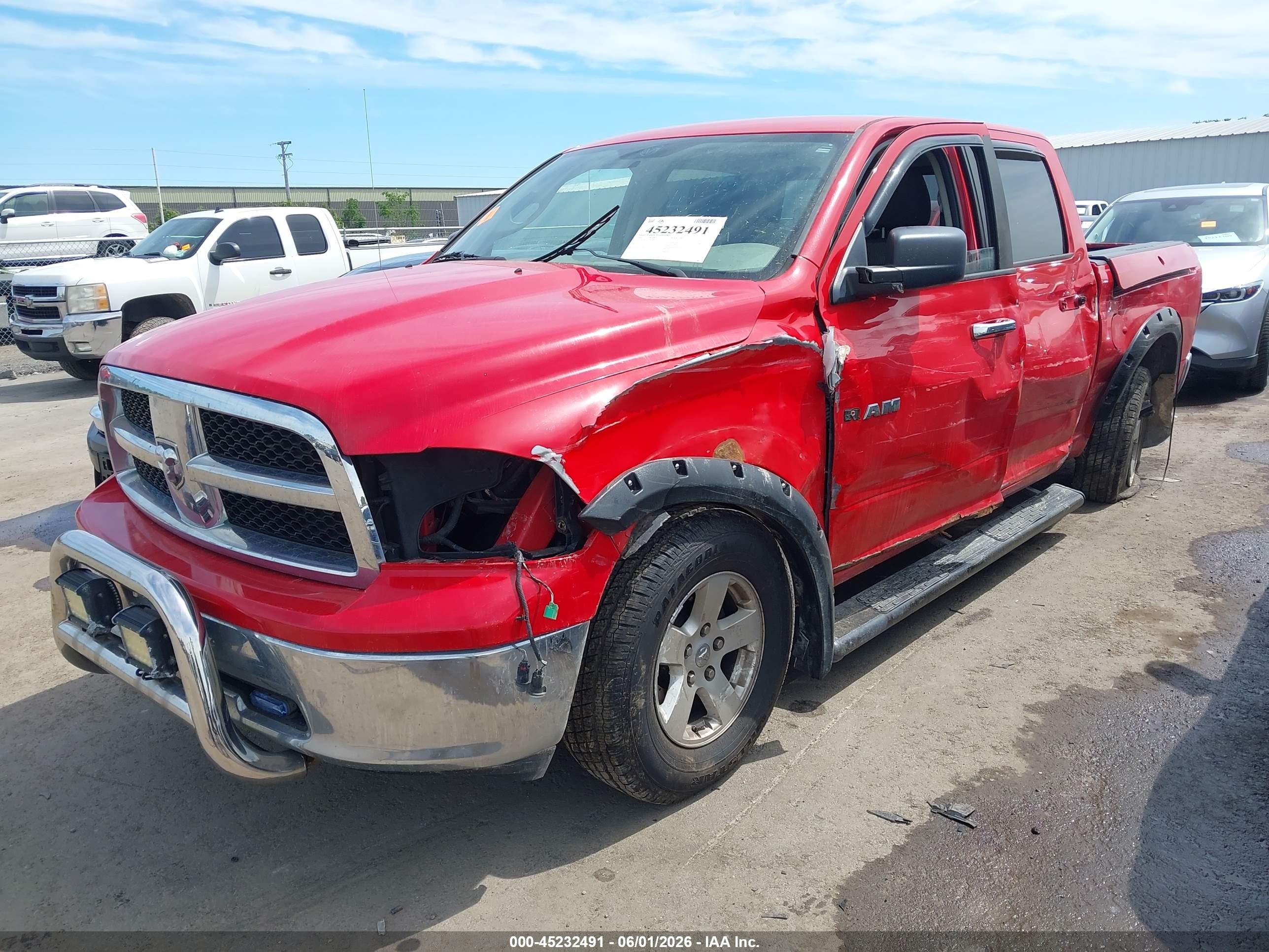 2009 Dodge Ram 1500 Slt/sport/trx Red vin: 1D3HV13P39J524261