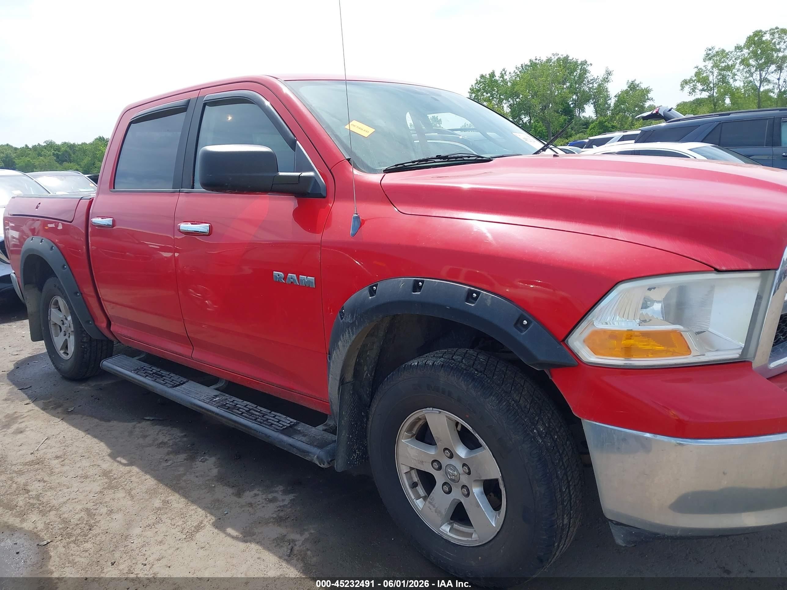 2009 Dodge Ram 1500 Slt/sport/trx Red vin: 1D3HV13P39J524261