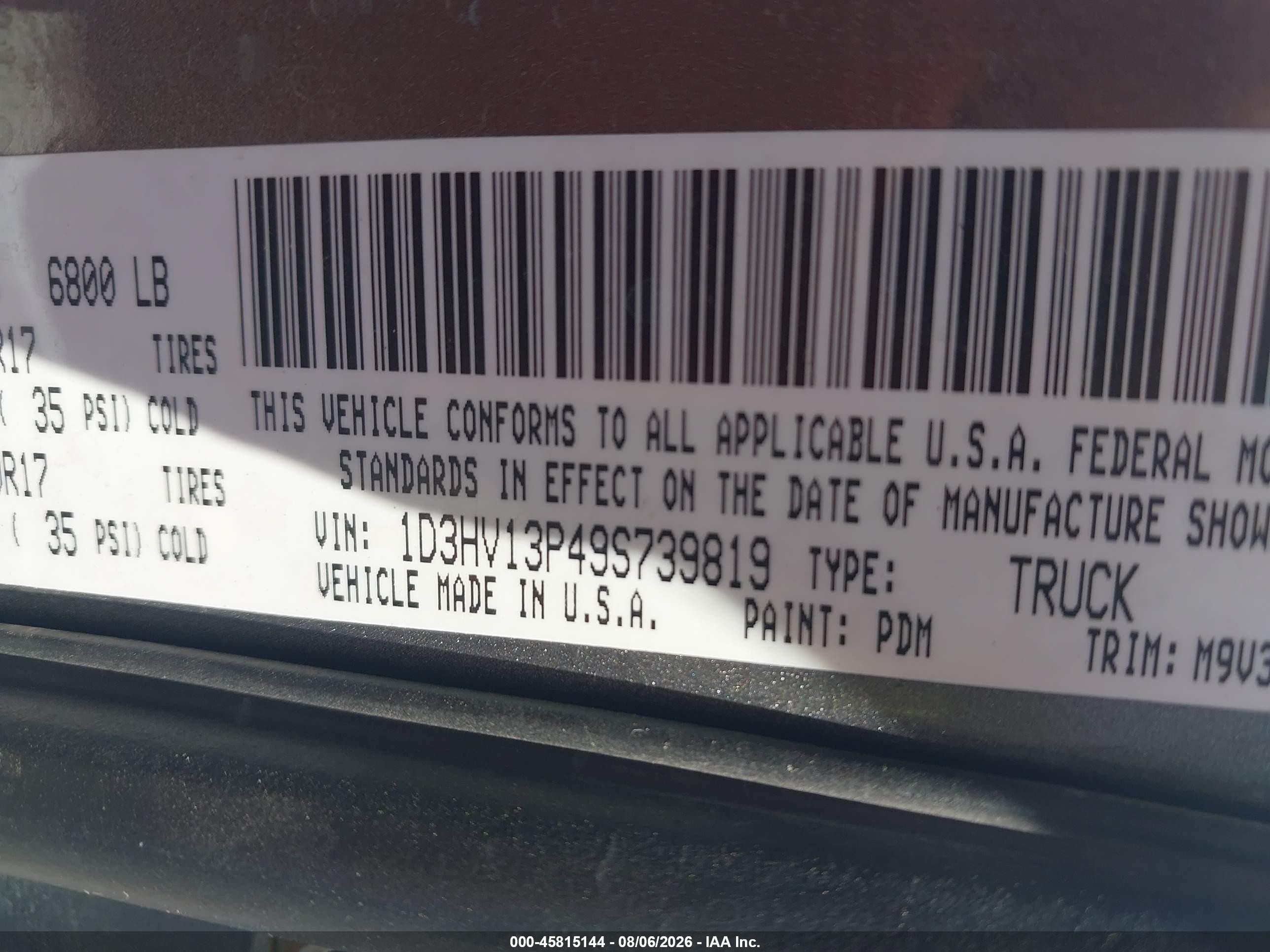 2009 Dodge Ram 1500 Slt/sport/trx Silver vin: 1D3HV13P49S739819
