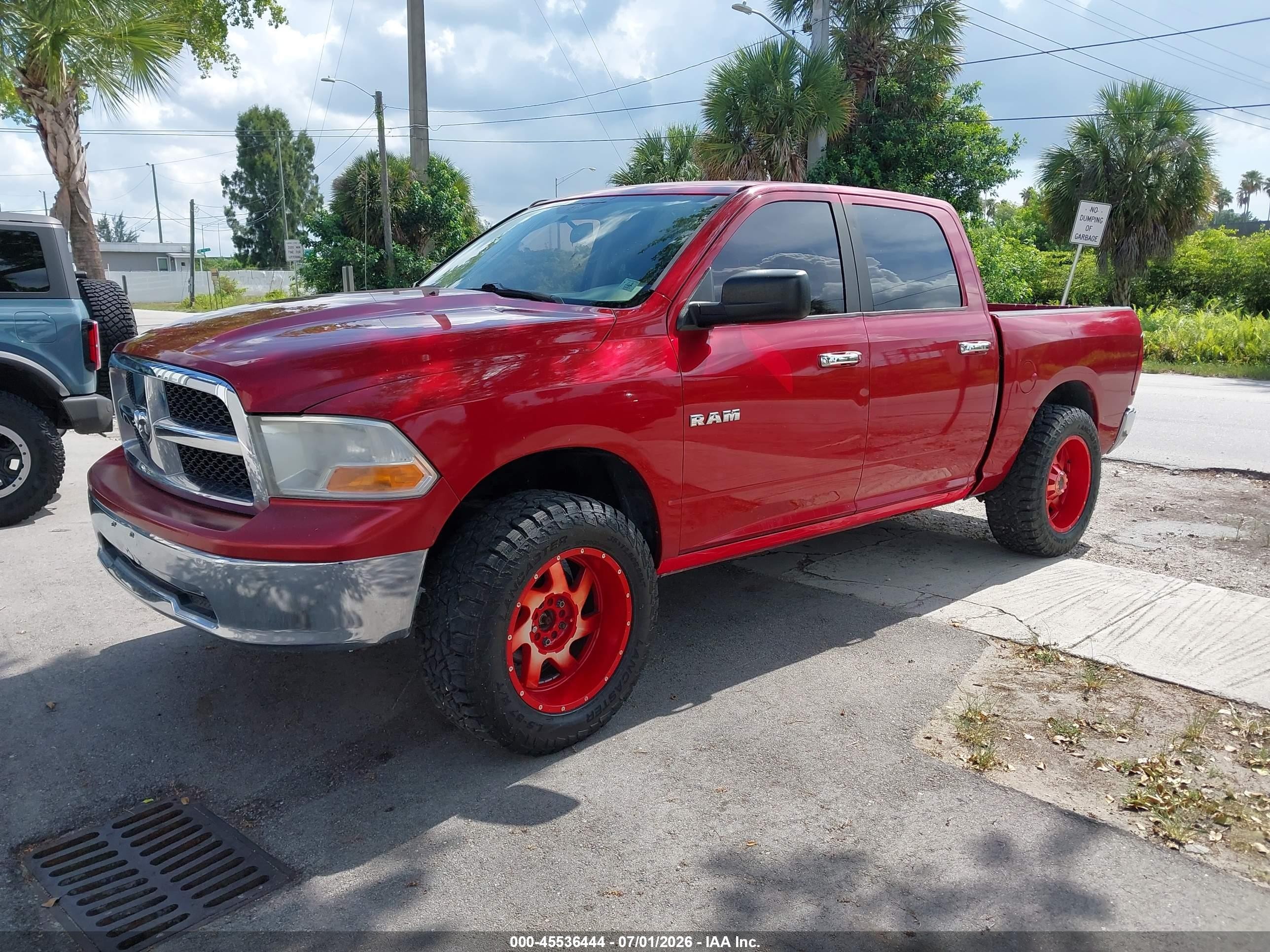 2009 Dodge Ram 1500 Slt/sport/trx Burgundy vin: 1D3HV13P99S793794