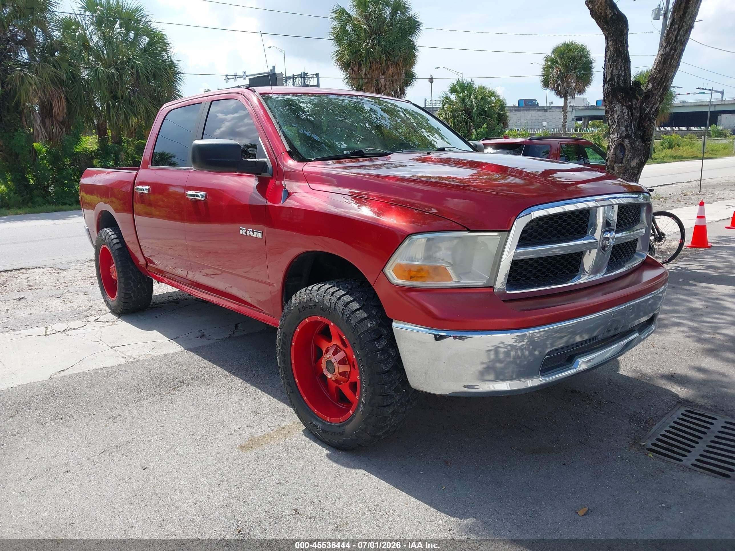 2009 Dodge Ram 1500 Slt/sport/trx Burgundy vin: 1D3HV13P99S793794