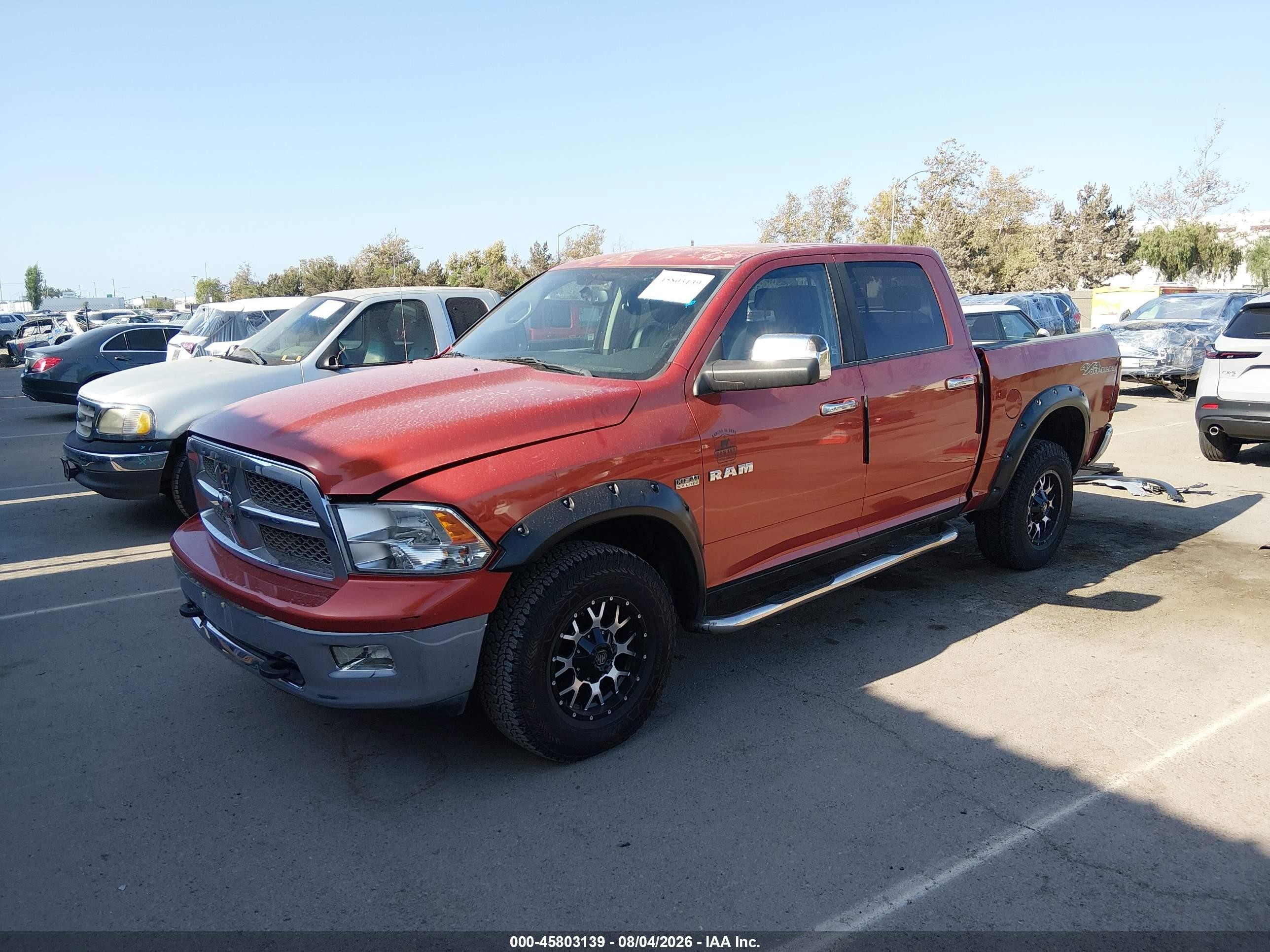 2009 Dodge Ram 1500 Laramie Orange vin: 1D3HV13T09S716969