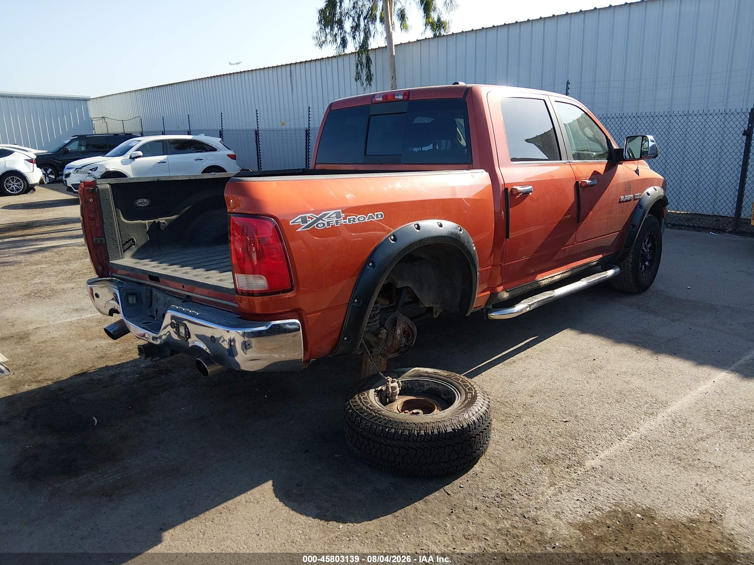 2009 Dodge Ram 1500 Laramie Orange vin: 1D3HV13T09S716969