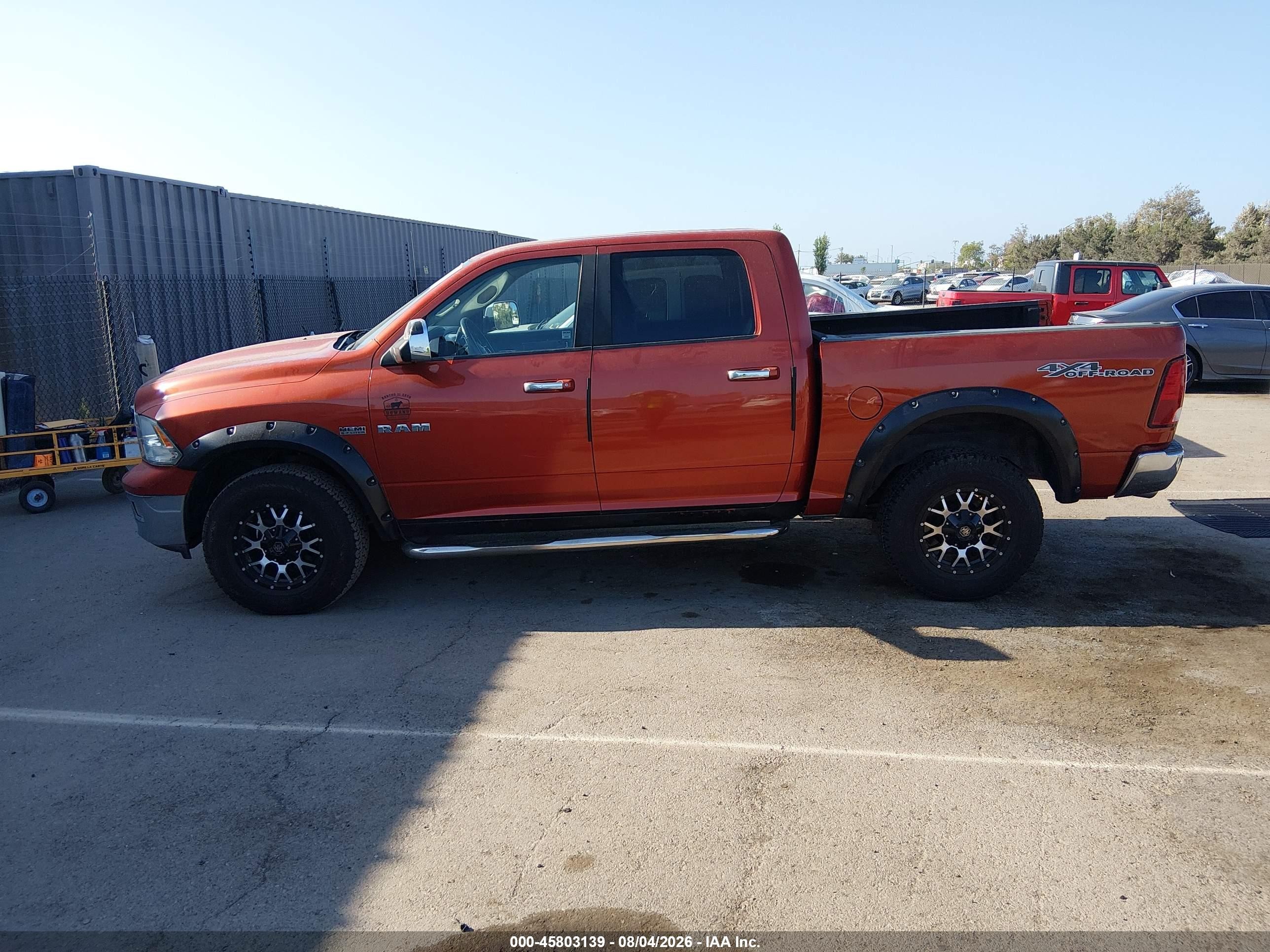 2009 Dodge Ram 1500 Laramie Orange vin: 1D3HV13T09S716969