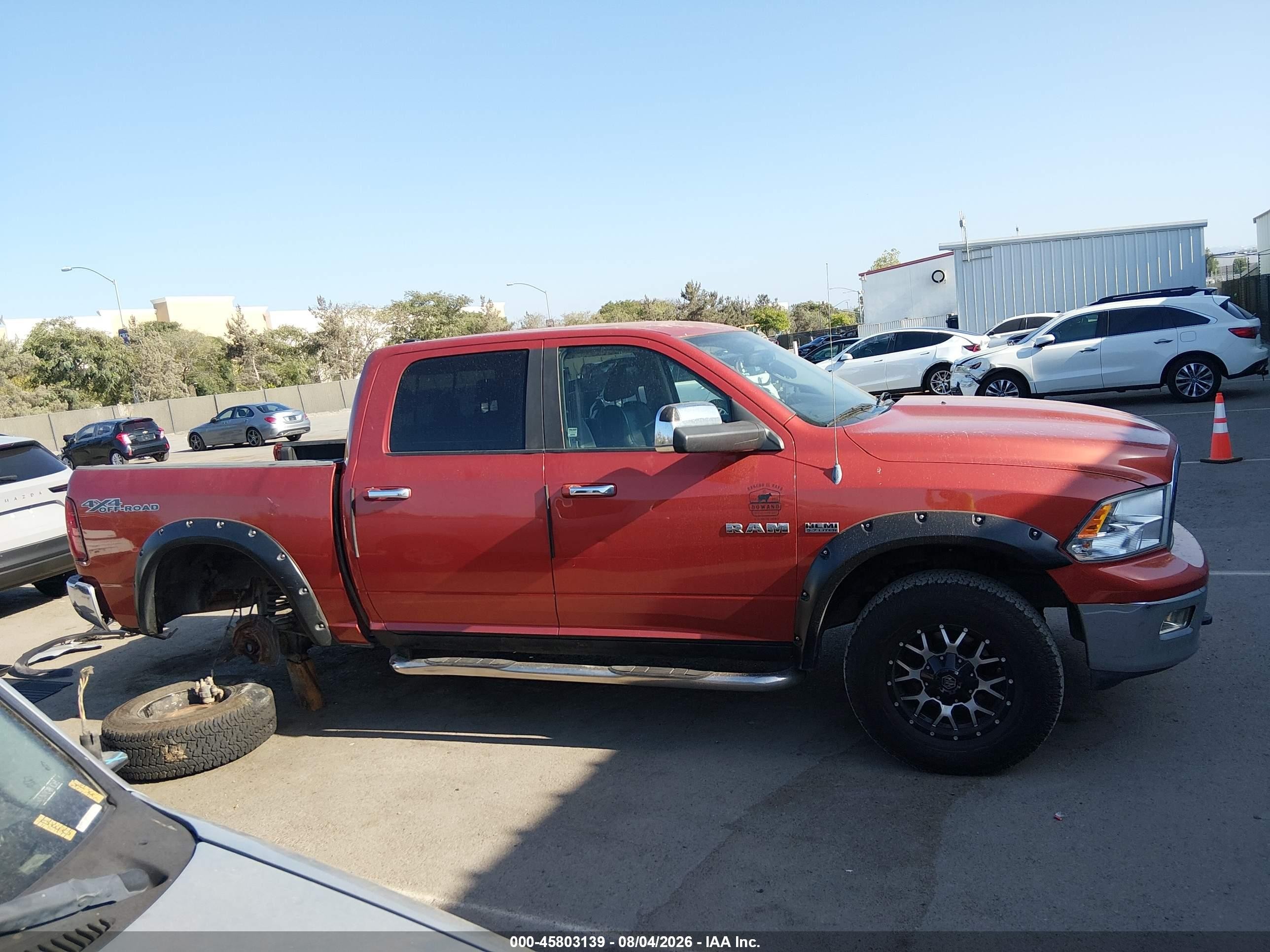 2009 Dodge Ram 1500 Laramie Orange vin: 1D3HV13T09S716969